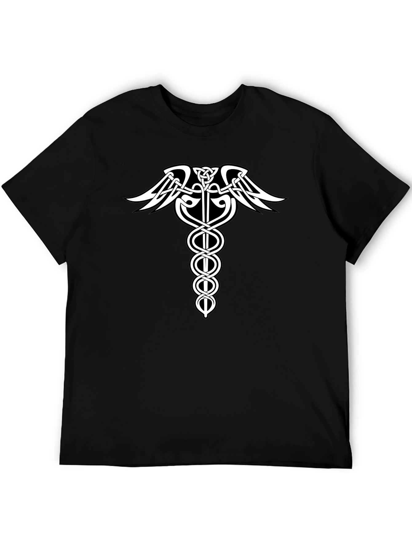 Celtic Caduceus T-Shirt - Medical Symbol Graphic Tee
