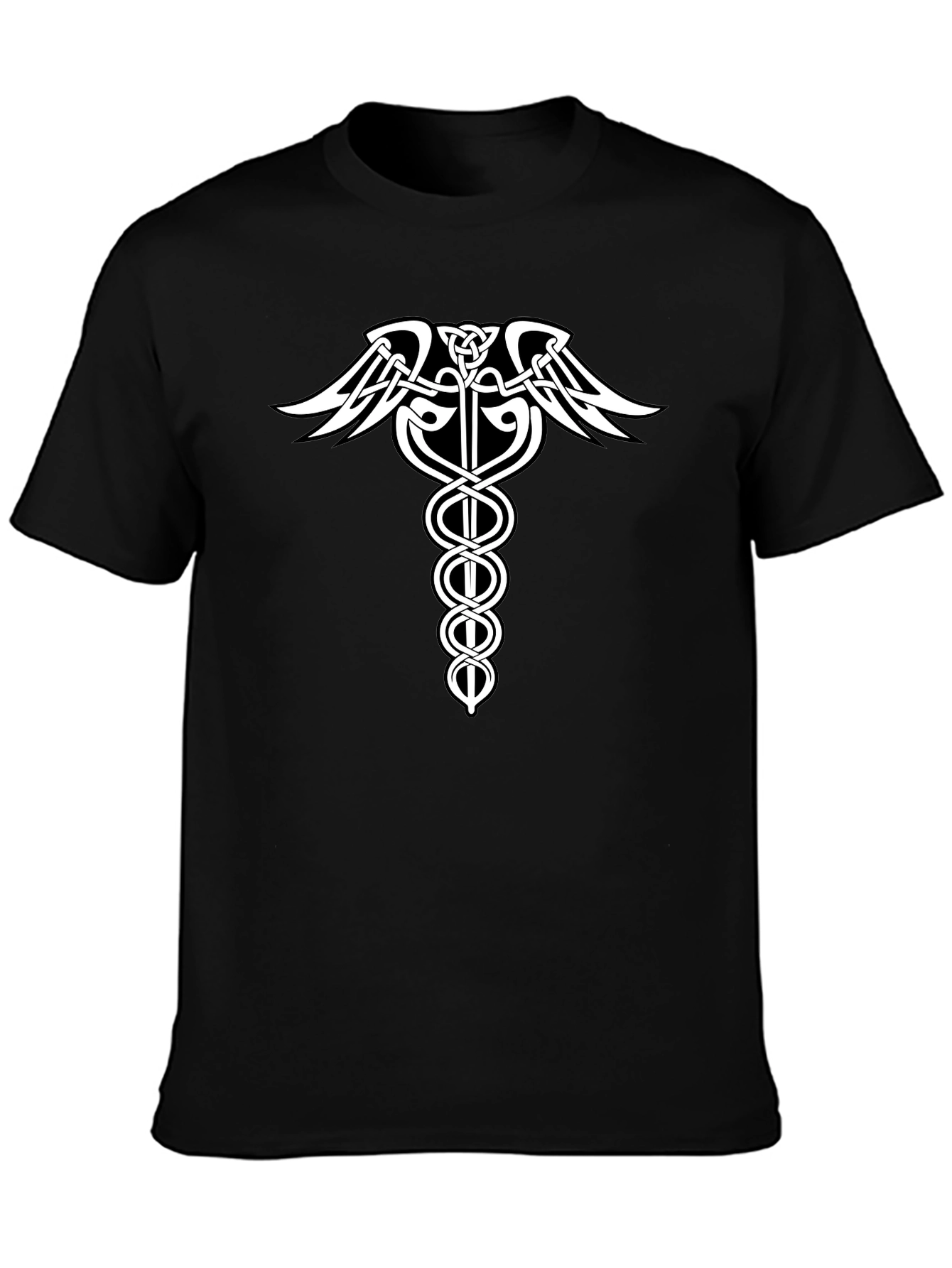 Celtic Caduceus T-Shirt - Medical Symbol Graphic Tee
