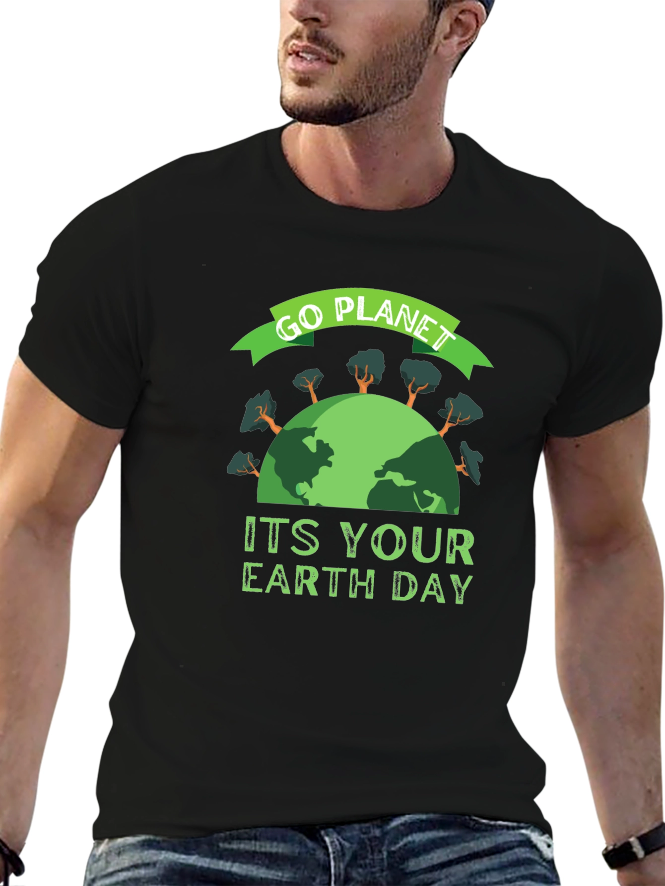 Go Planet Earth Day Graphic T-Shirt