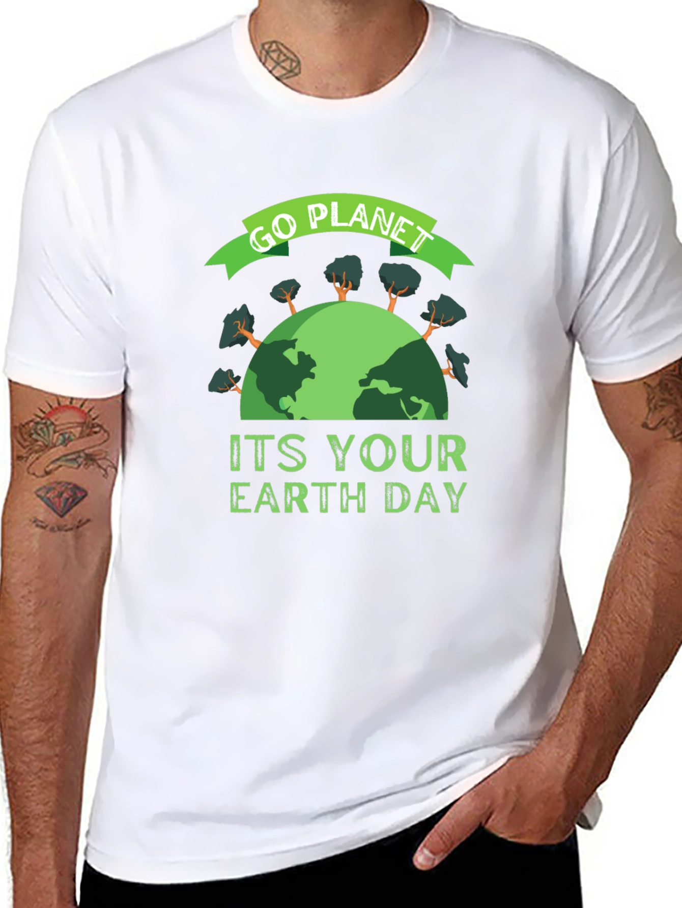 Go Planet Earth Day Graphic T-Shirt