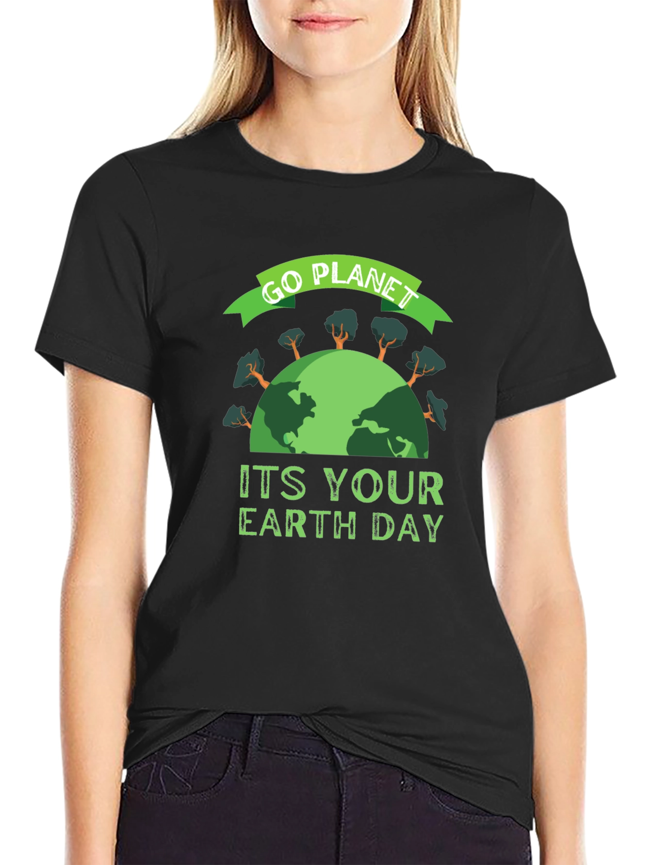 Go Planet Earth Day Graphic T-Shirt