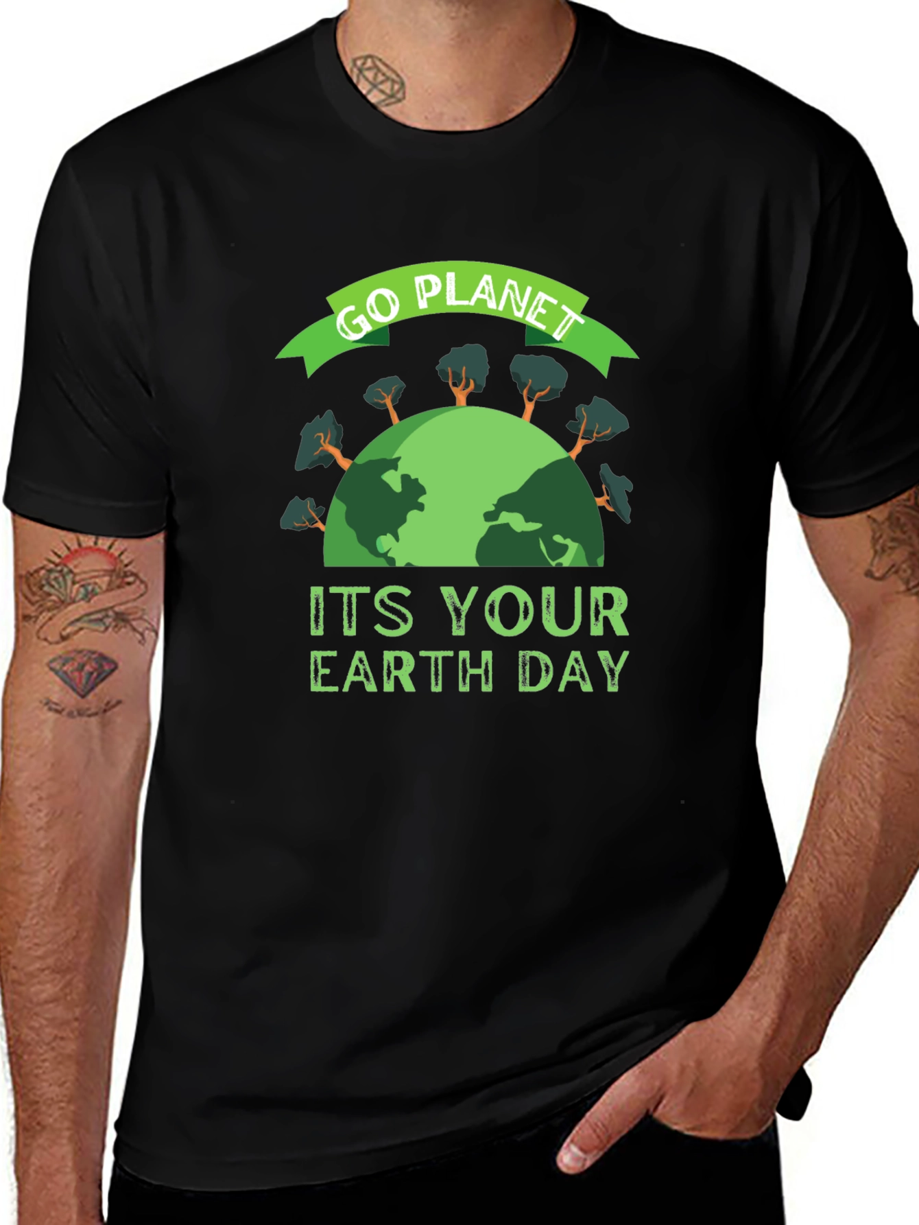 Go Planet Earth Day Graphic T-Shirt