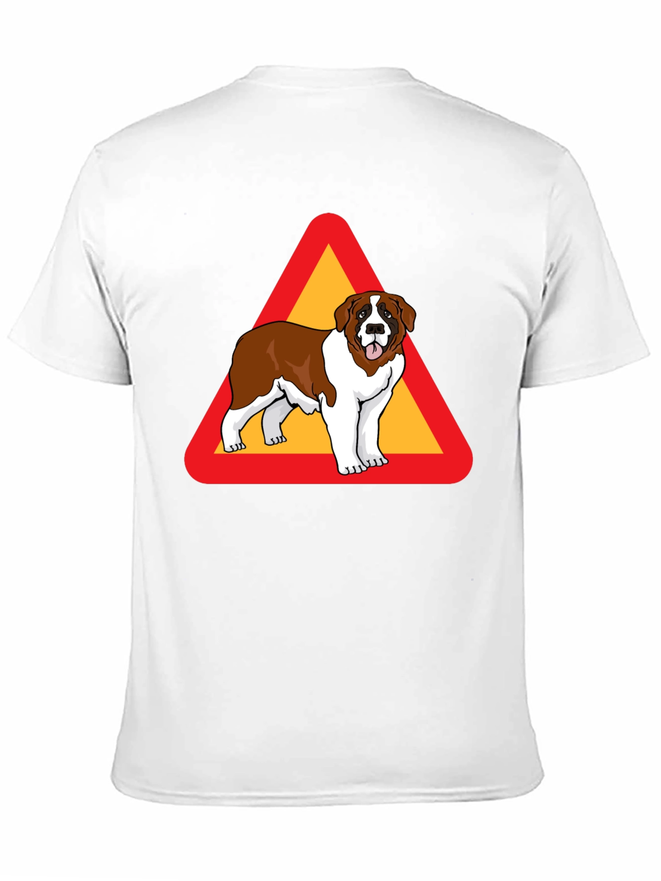 Saint Bernard Dog Warning Sign T-Shirt