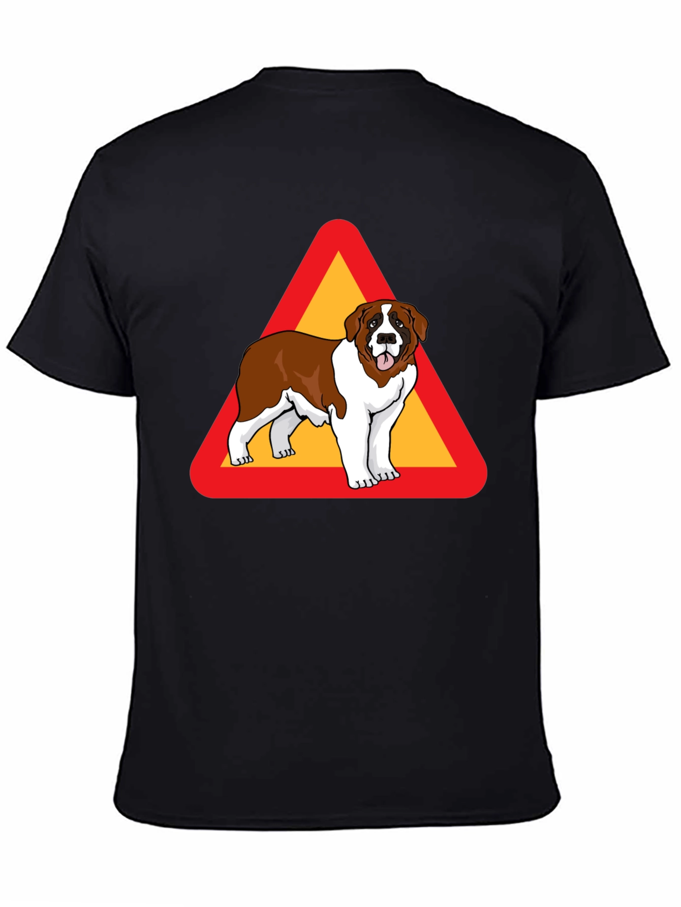 Saint Bernard Dog Warning Sign T-Shirt