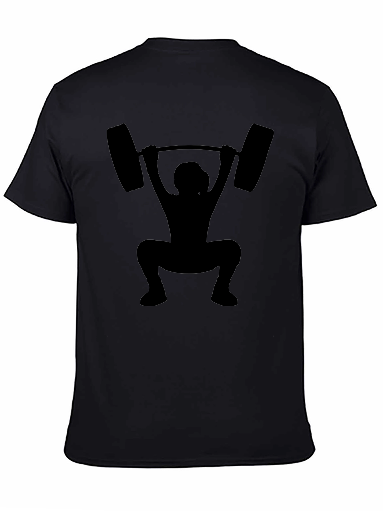 Weightlifting Silhouette Black T-Shirt