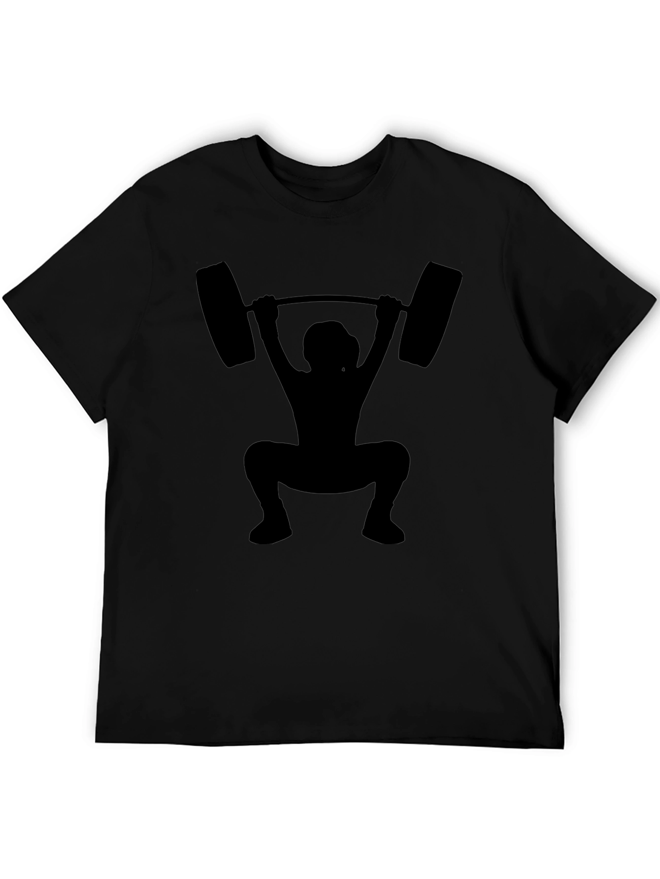 Weightlifting Silhouette Black T-Shirt