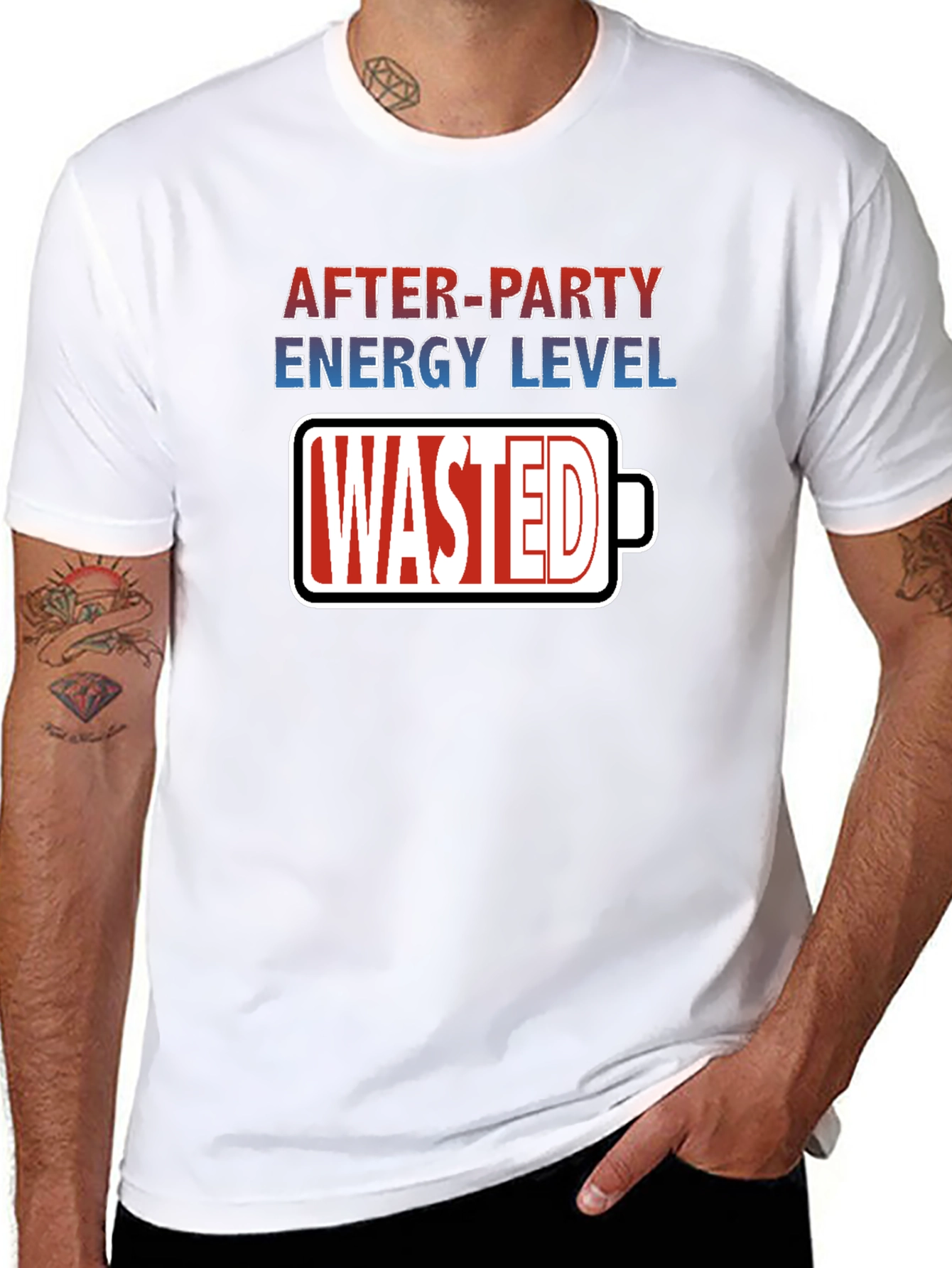 After-Party Energy Level Wasted Graphic Tee
