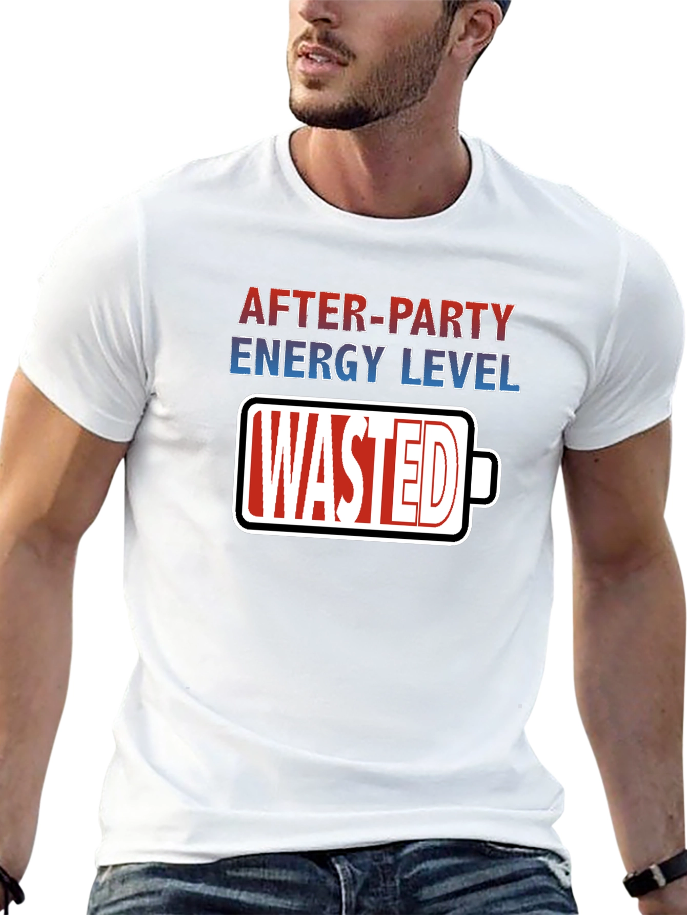 After-Party Energy Level Wasted Graphic Tee