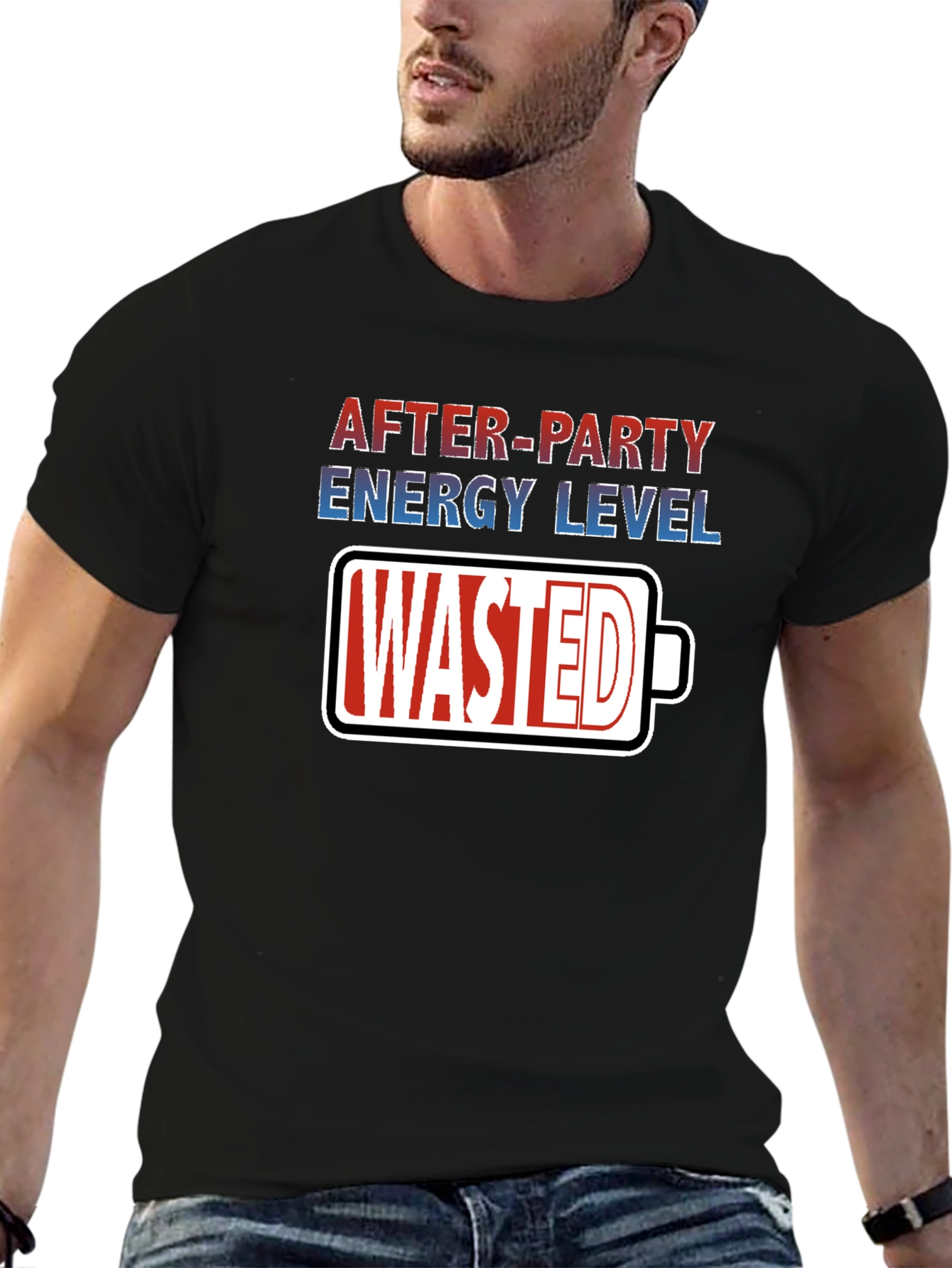 After-Party Energy Level Wasted Graphic Tee