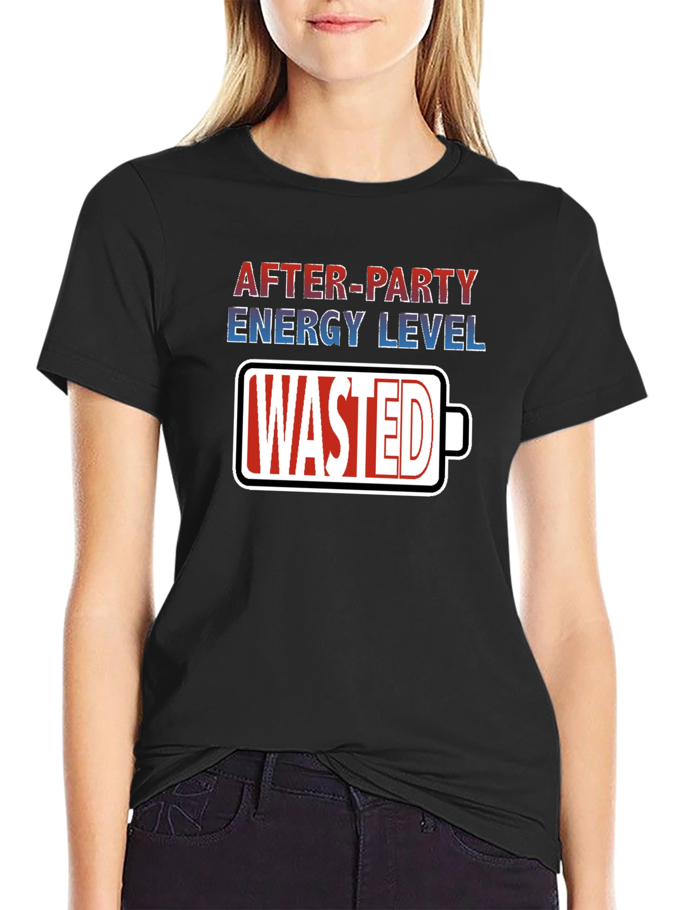 After-Party Energy Level Wasted Graphic Tee