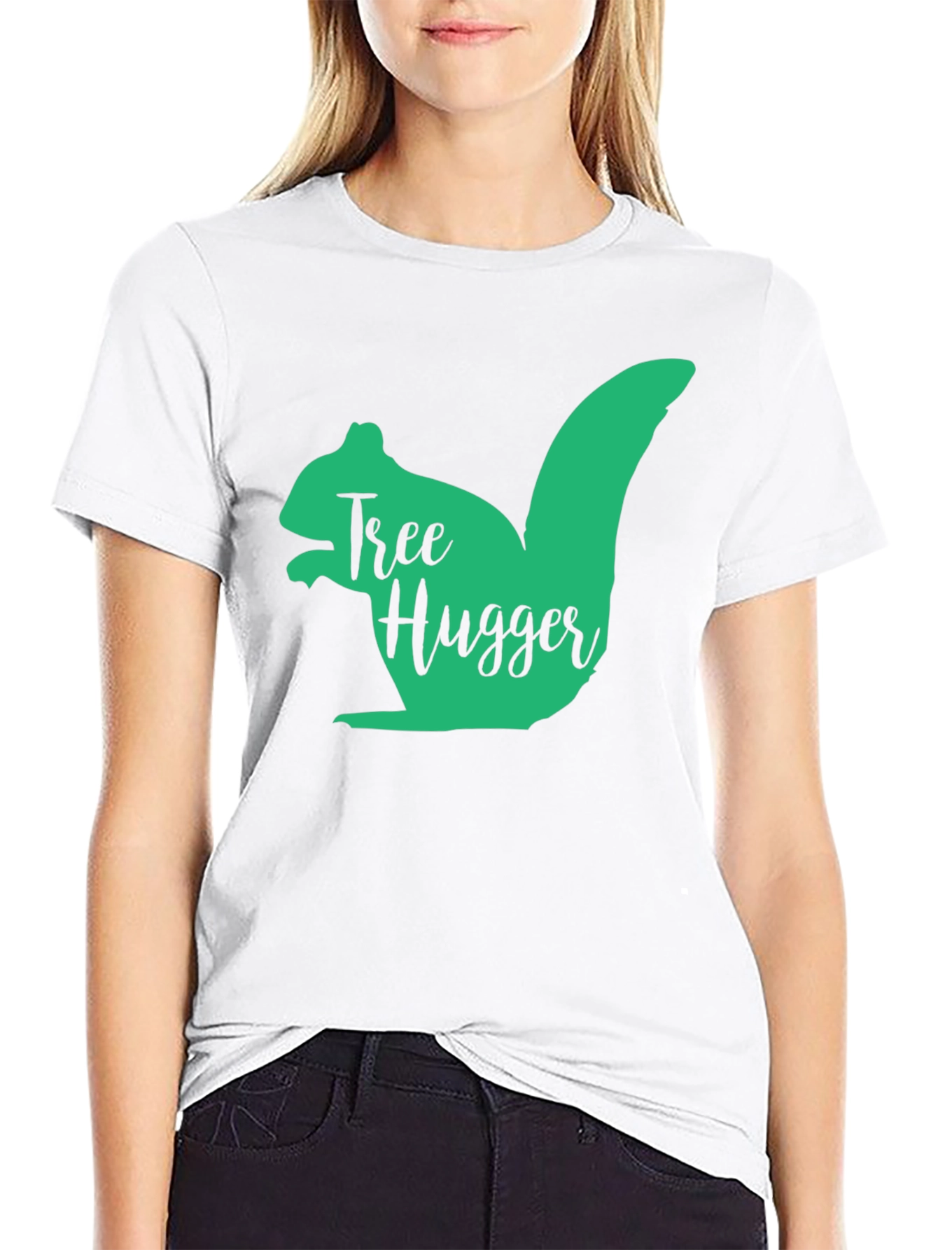 Tree Hugger Squirrel Graphic T-Shirt
