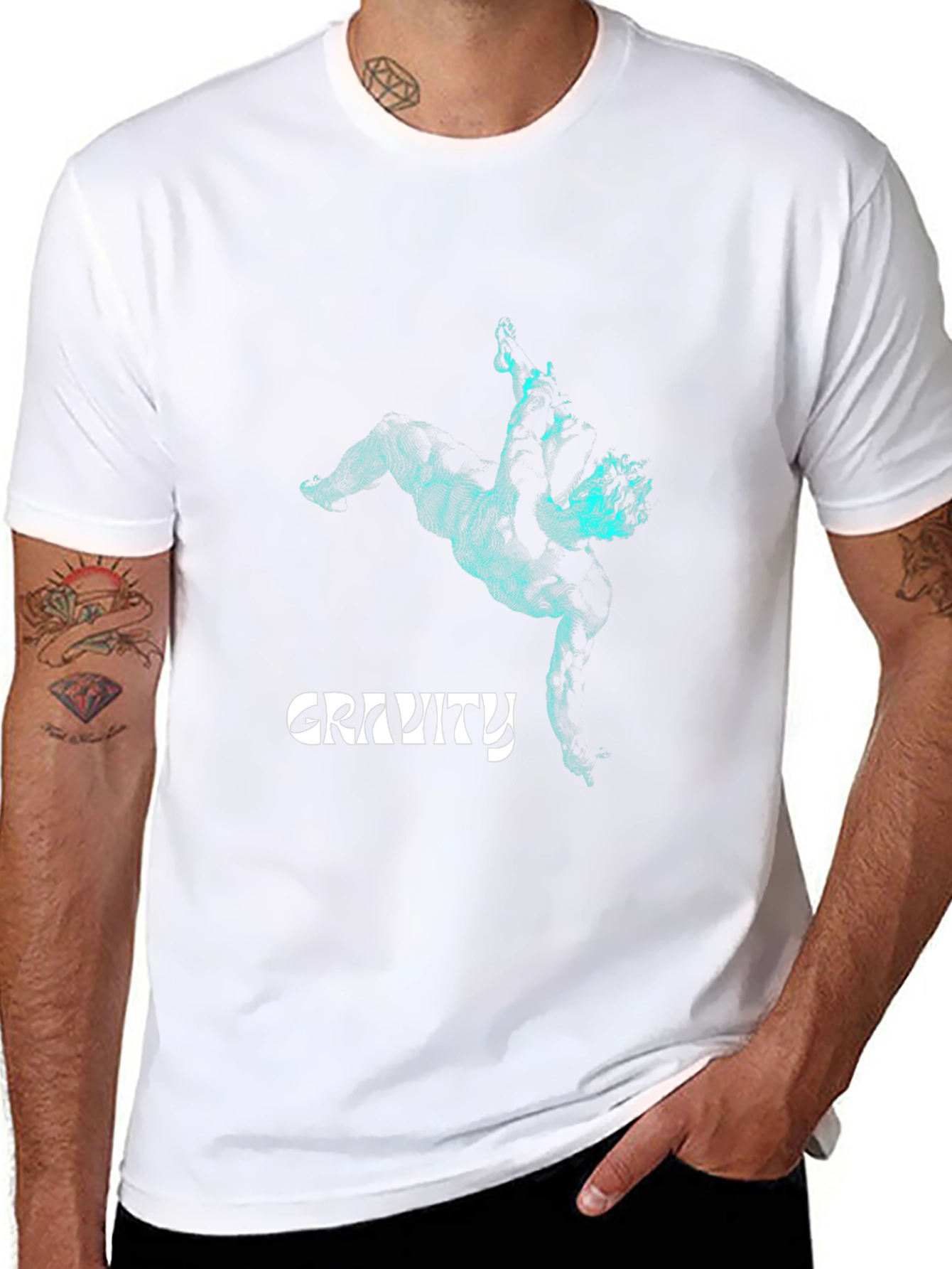 Gravity T-Shirt - Abstract Man Design