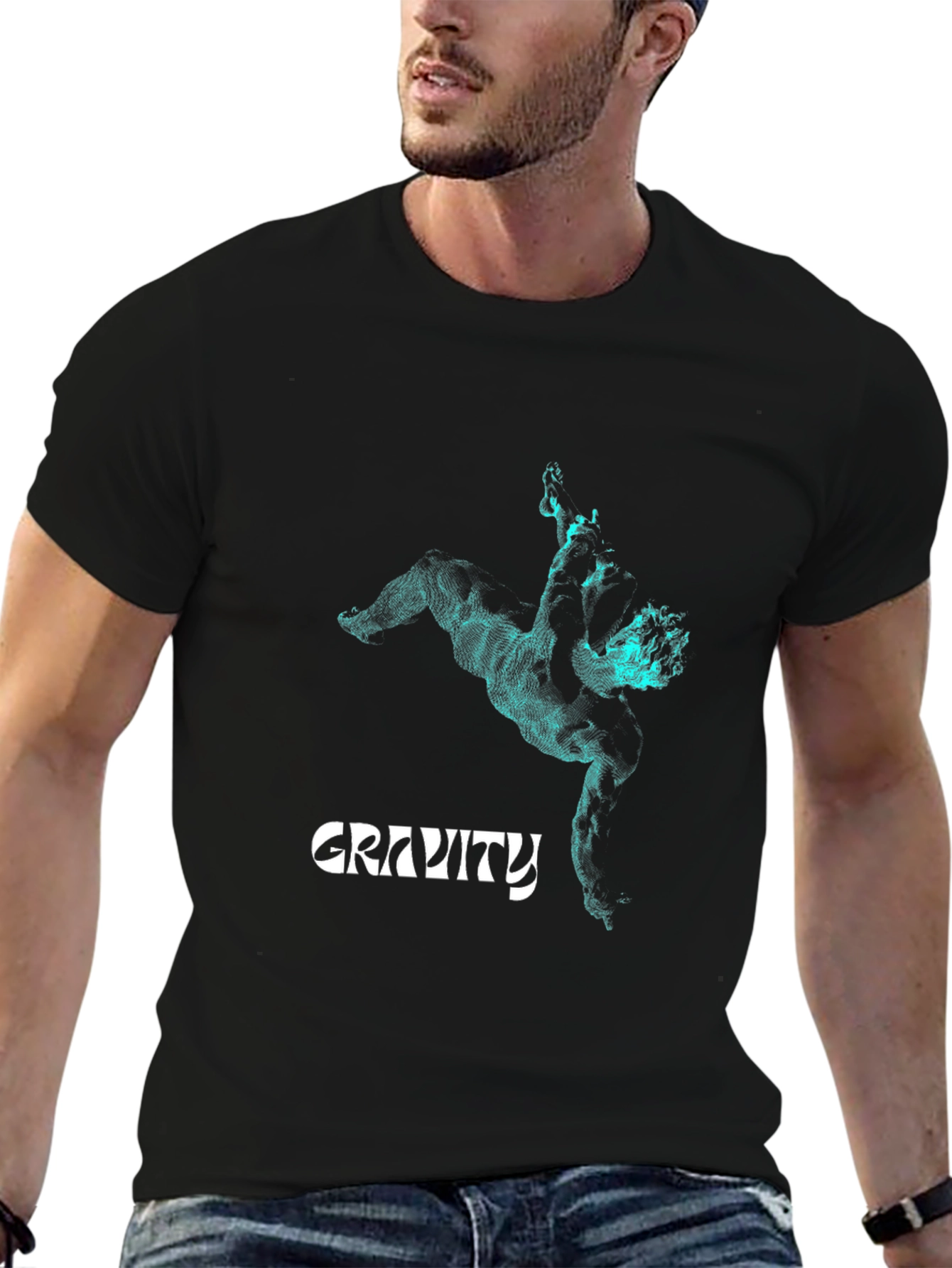 Gravity T-Shirt - Abstract Man Design