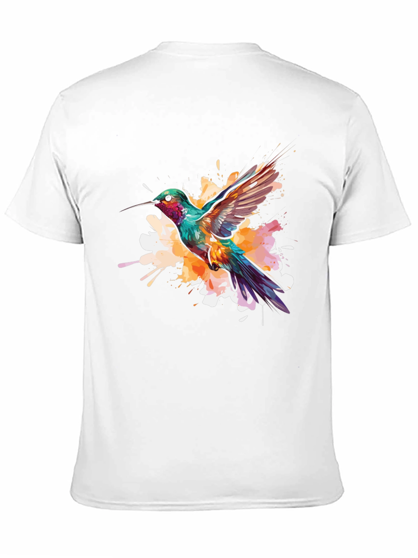 Hummingbird Splash Graphic Black Tee