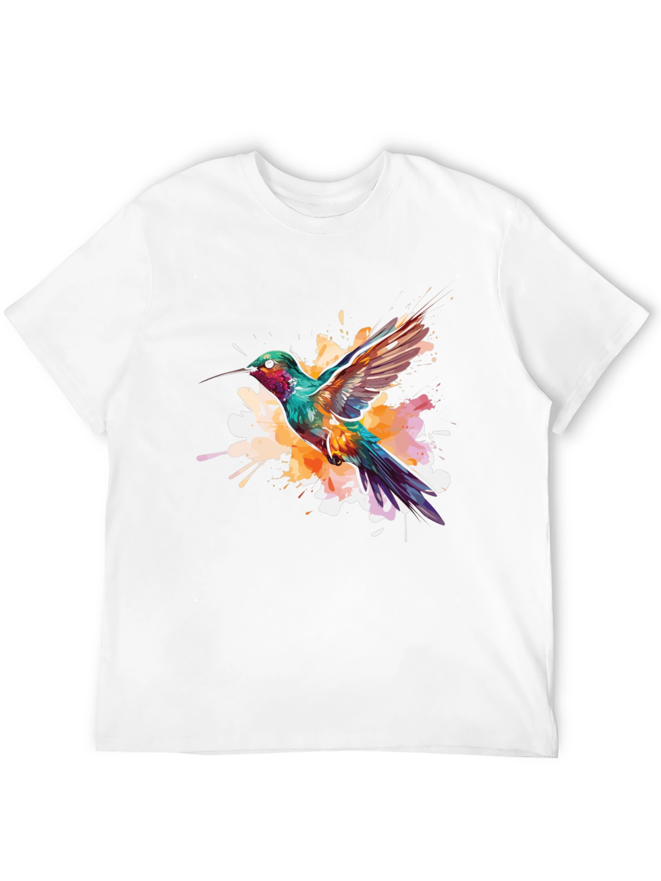 Hummingbird Splash Graphic Black Tee