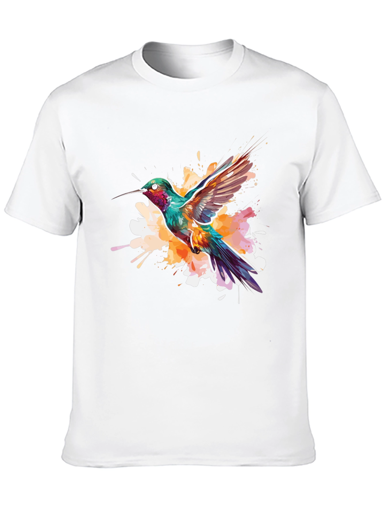 Hummingbird Splash Graphic Black Tee