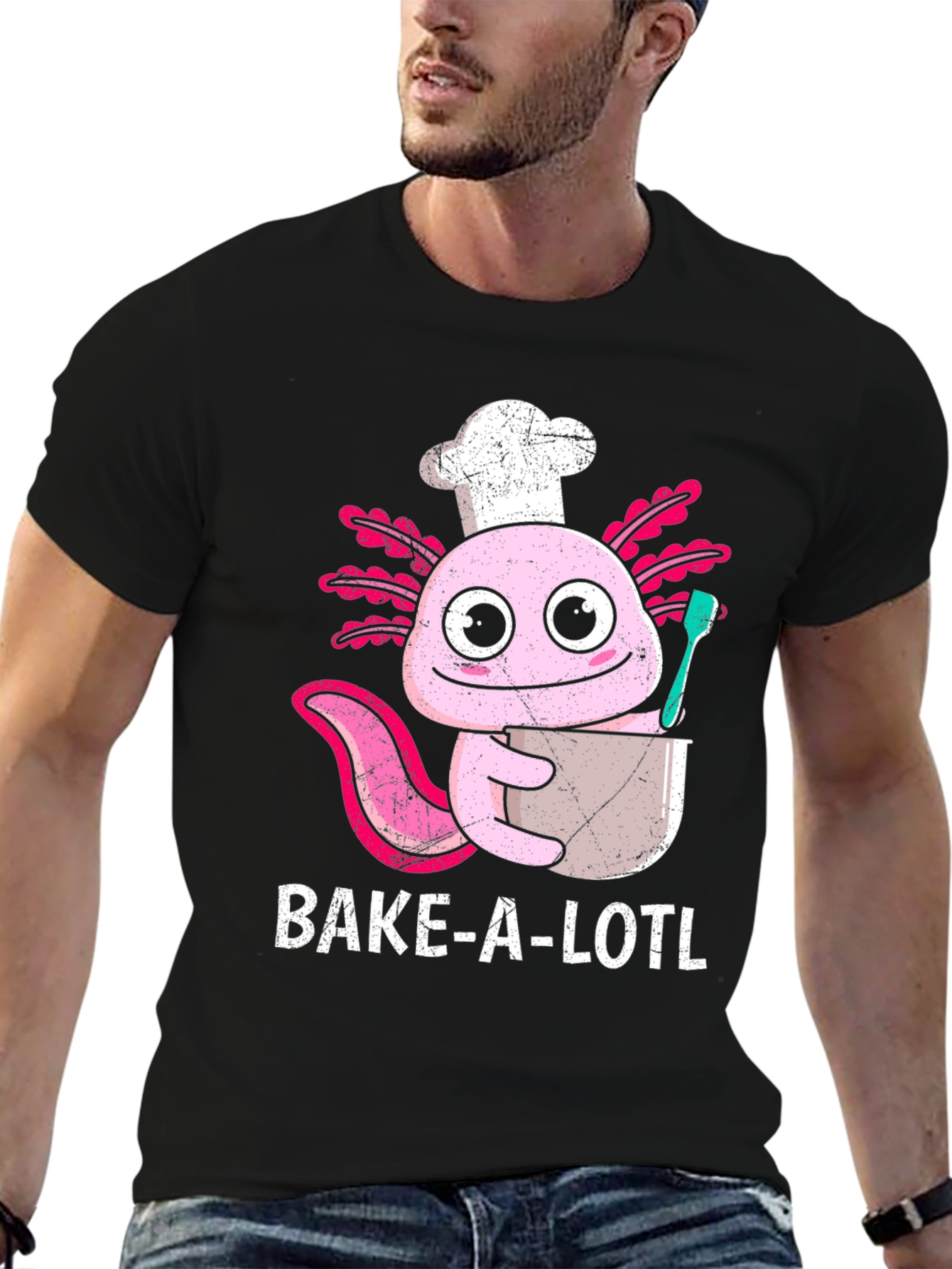 Bake-A-Lotl Funny Axolotl Chef T-Shirt