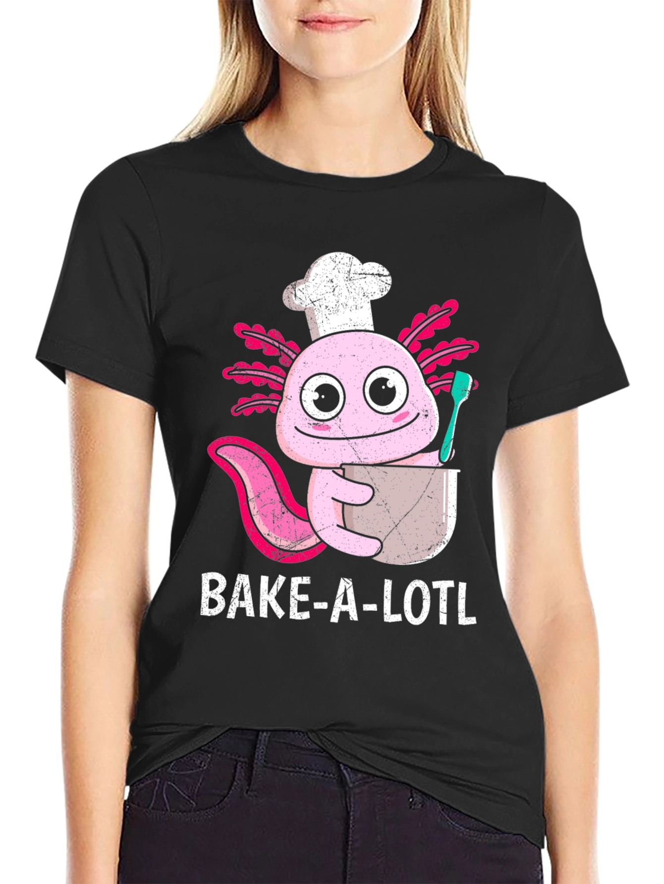 Bake-A-Lotl Funny Axolotl Chef T-Shirt
