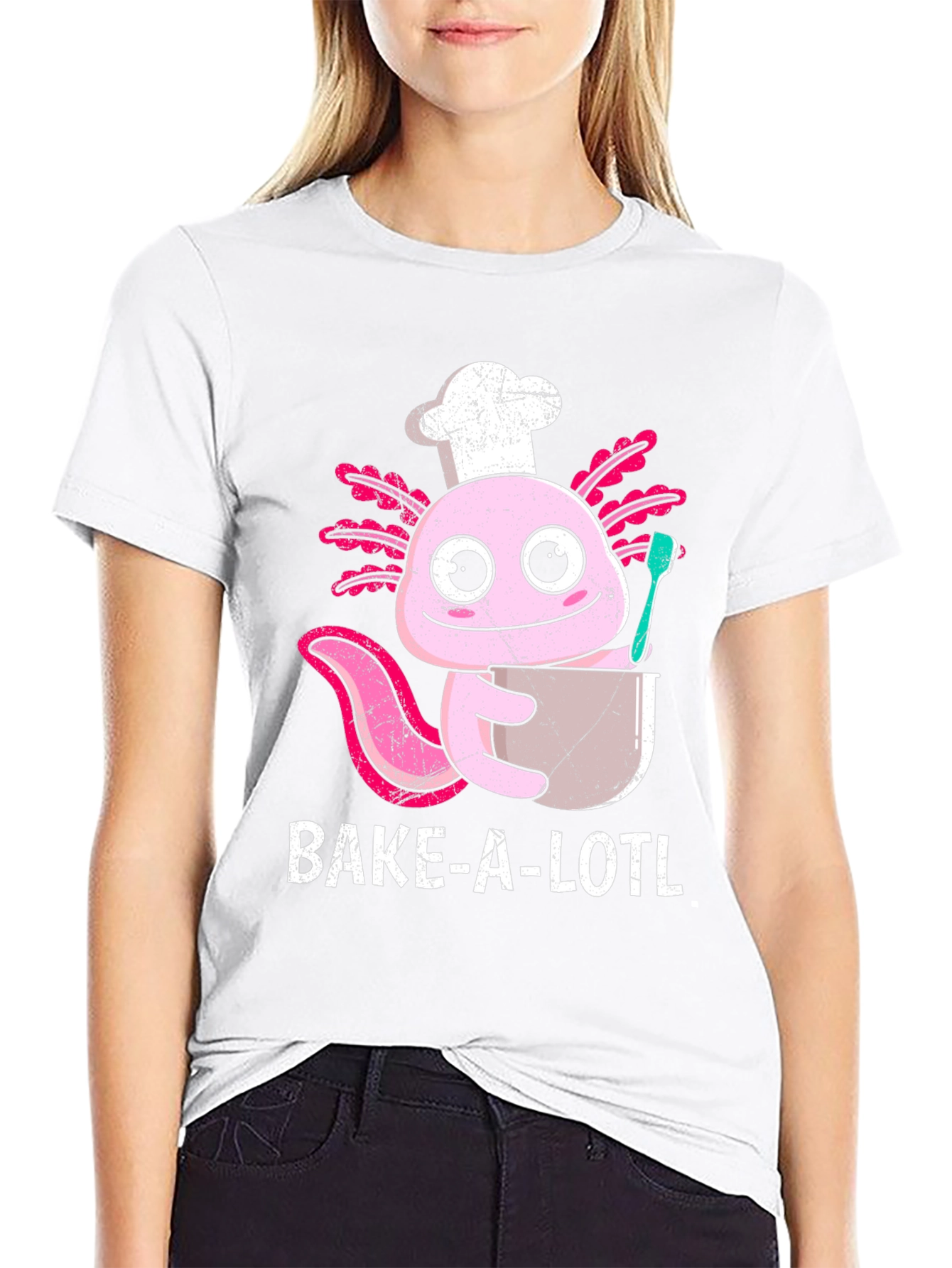 Bake-A-Lotl Funny Axolotl Chef T-Shirt
