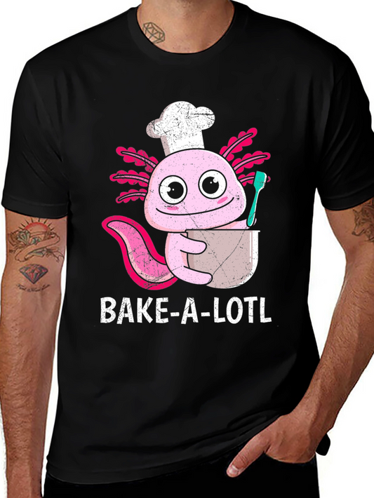 Bake-A-Lotl Funny Axolotl Chef T-Shirt