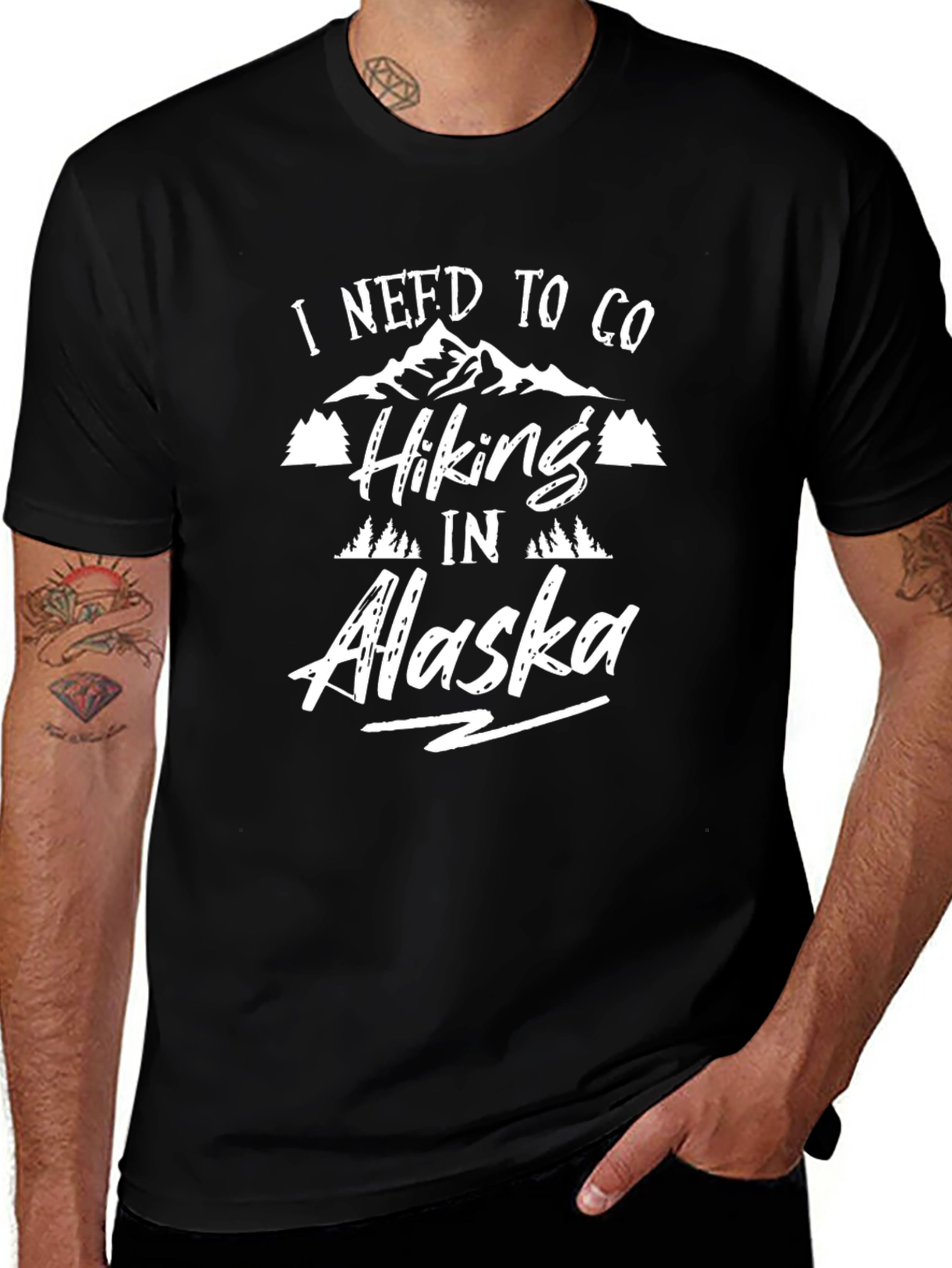 Hiking in Alaska Graphic T-Shirt