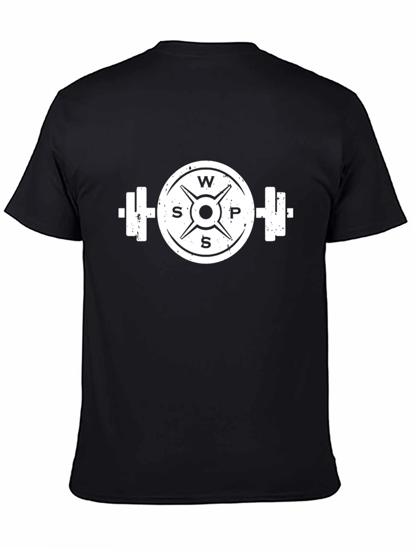 Workout T-Shirt: Weight Plate Barbell Design