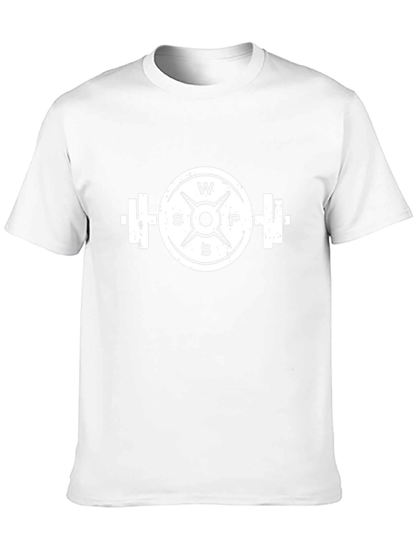 Workout T-Shirt: Weight Plate Barbell Design