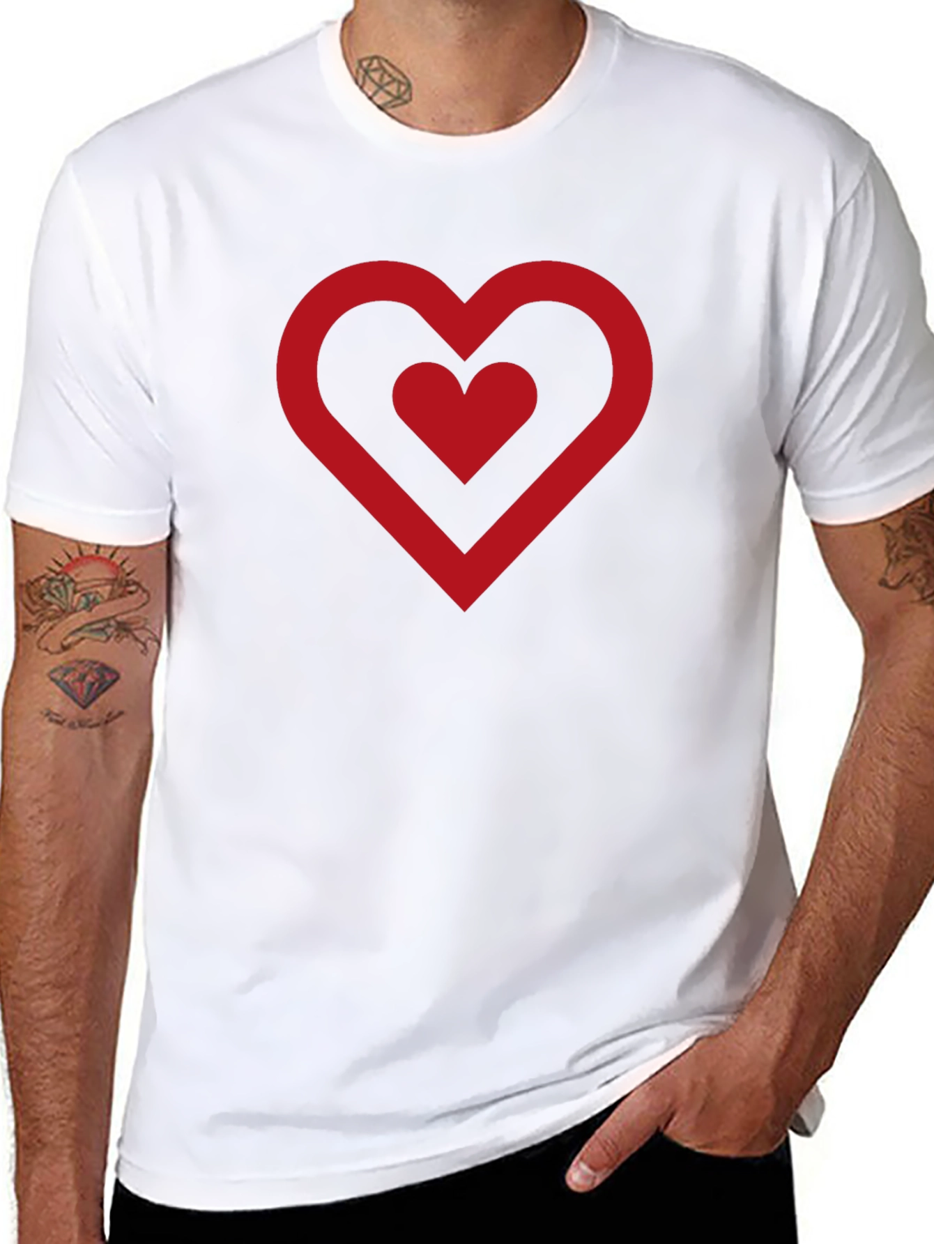 Heart Graphic Black T-Shirt