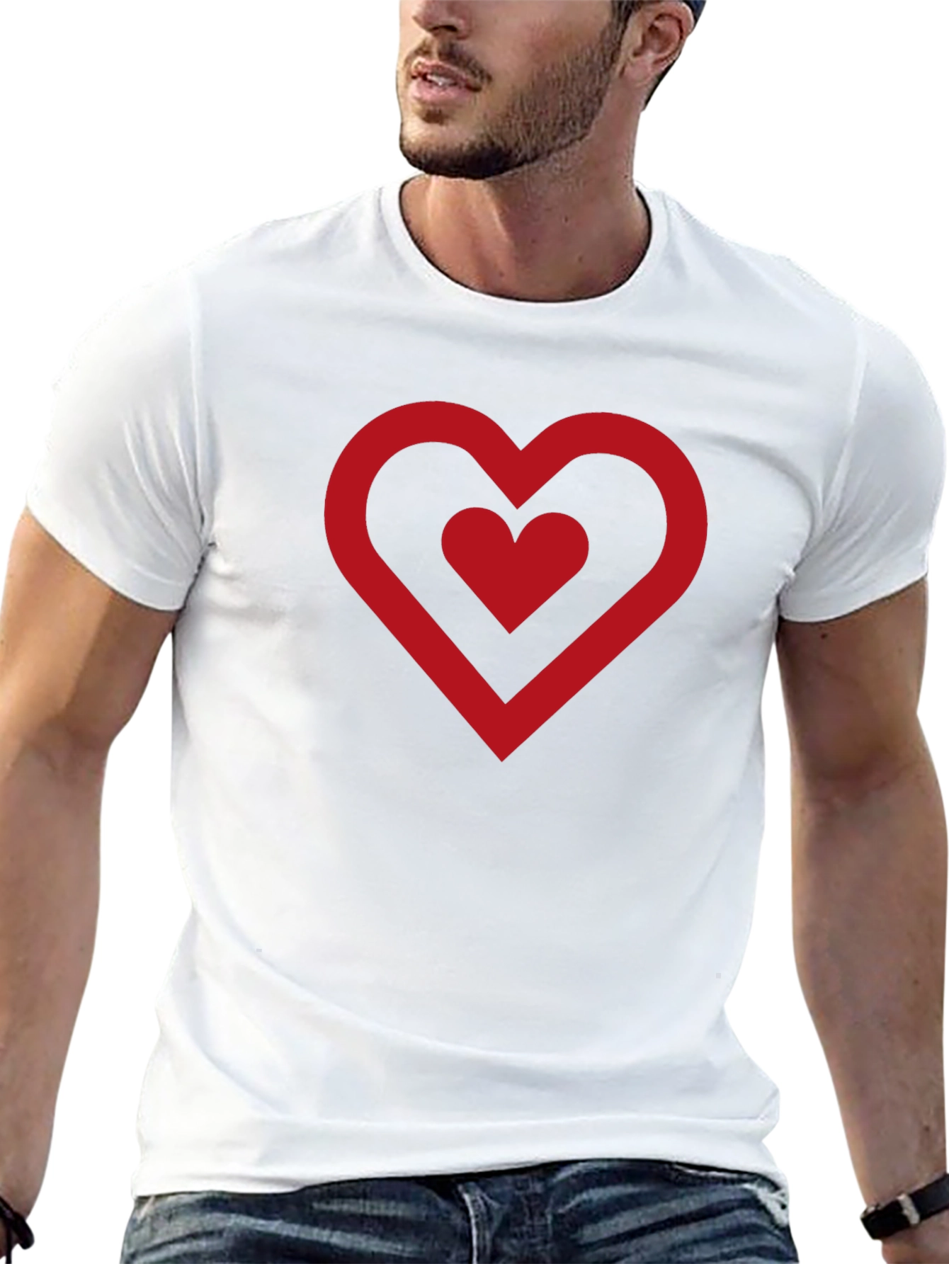 Heart Graphic Black T-Shirt