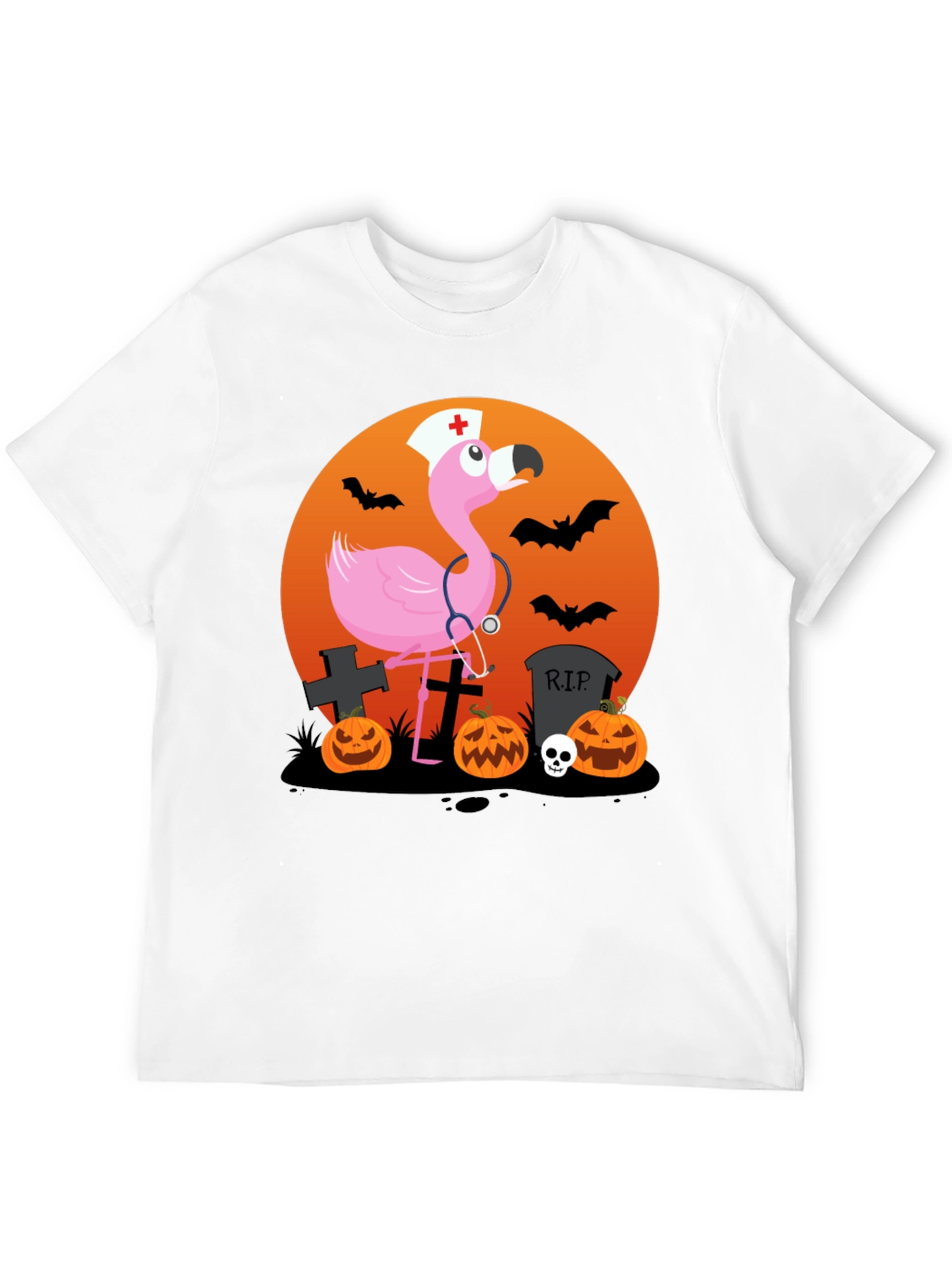 Halloween Flamingo Nurse T-Shirt