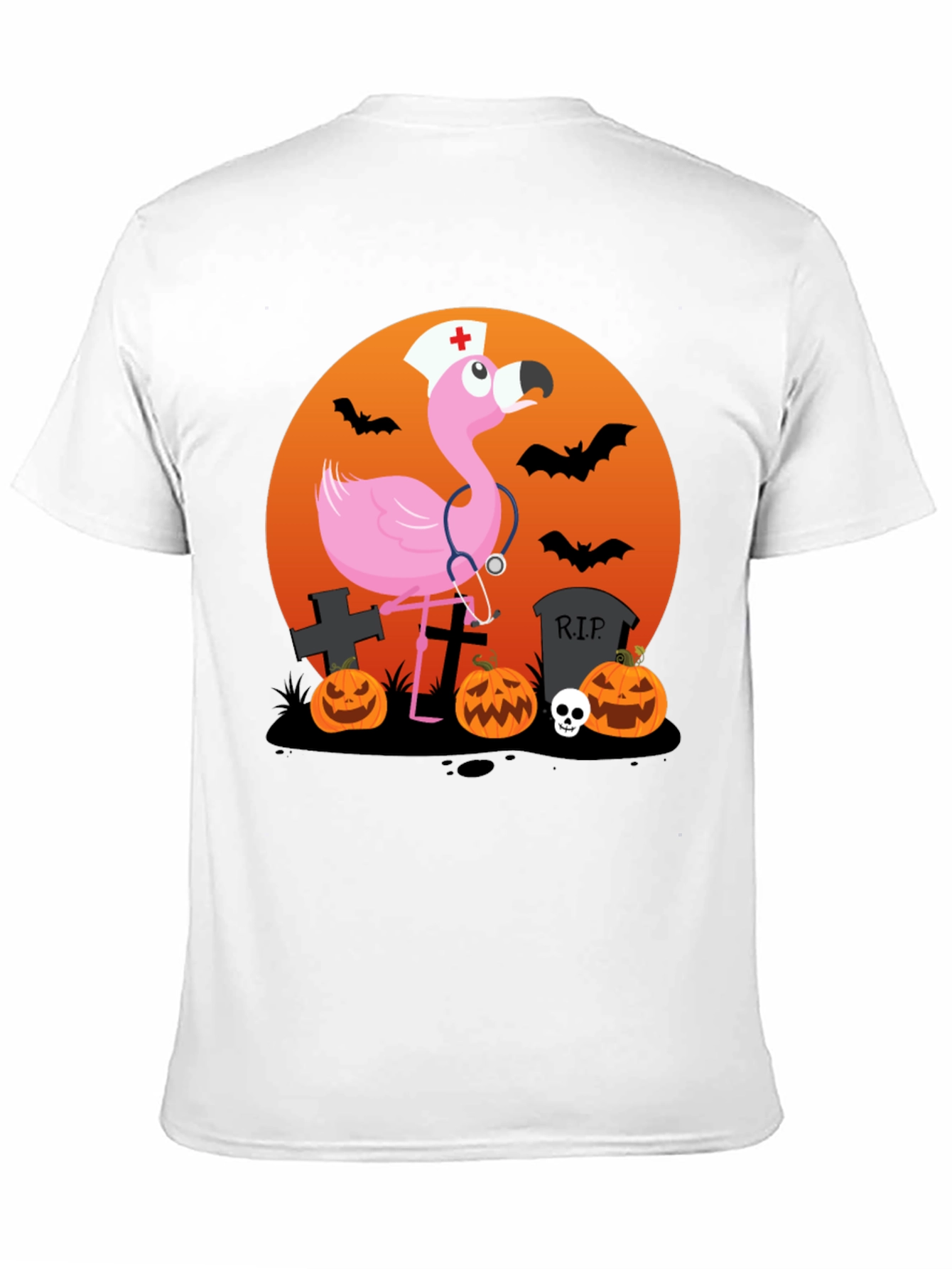 Halloween Flamingo Nurse T-Shirt
