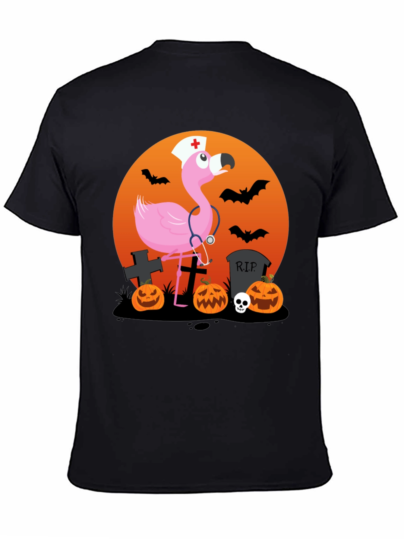 Halloween Flamingo Nurse T-Shirt