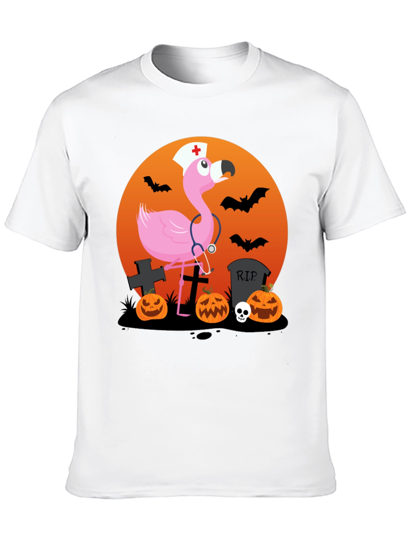 Halloween Flamingo Nurse T-Shirt