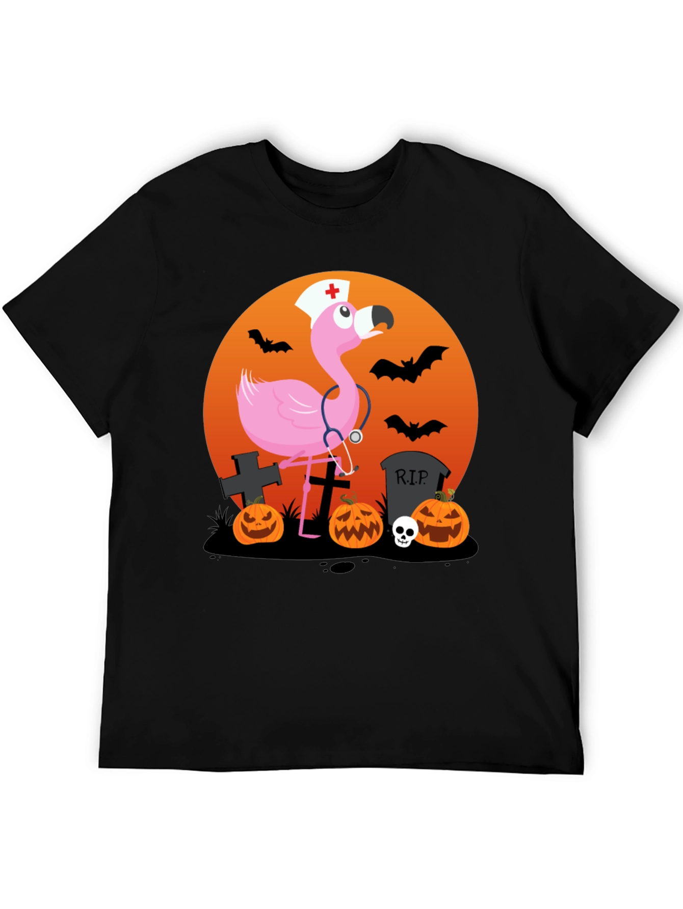 Halloween Flamingo Nurse T-Shirt