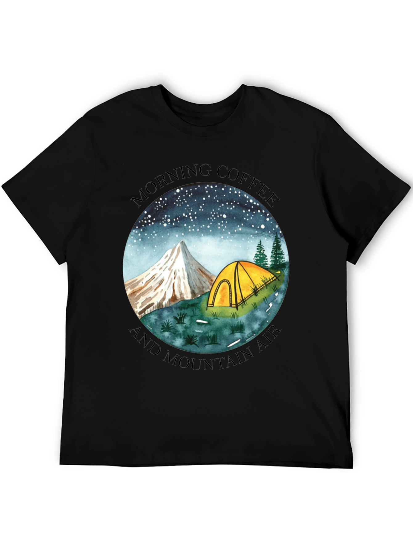 Morning Coffee & Mountain Air Graphic Tee