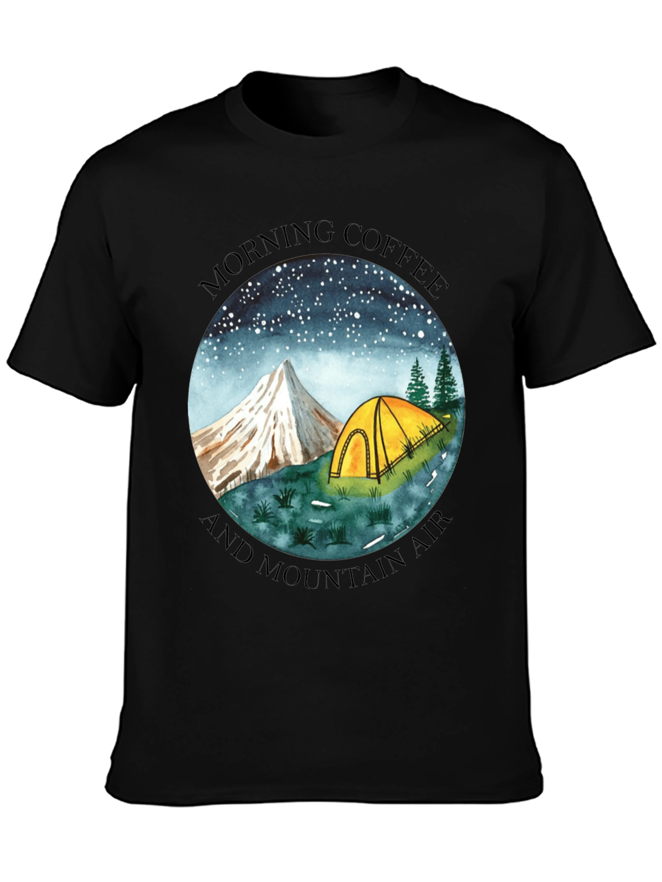 Morning Coffee & Mountain Air Graphic Tee