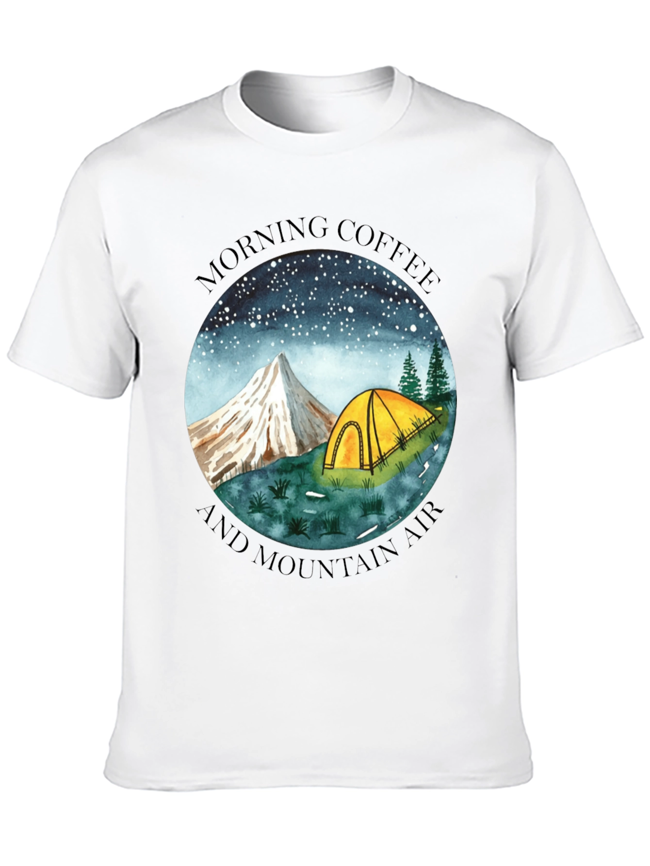 Morning Coffee & Mountain Air Graphic Tee