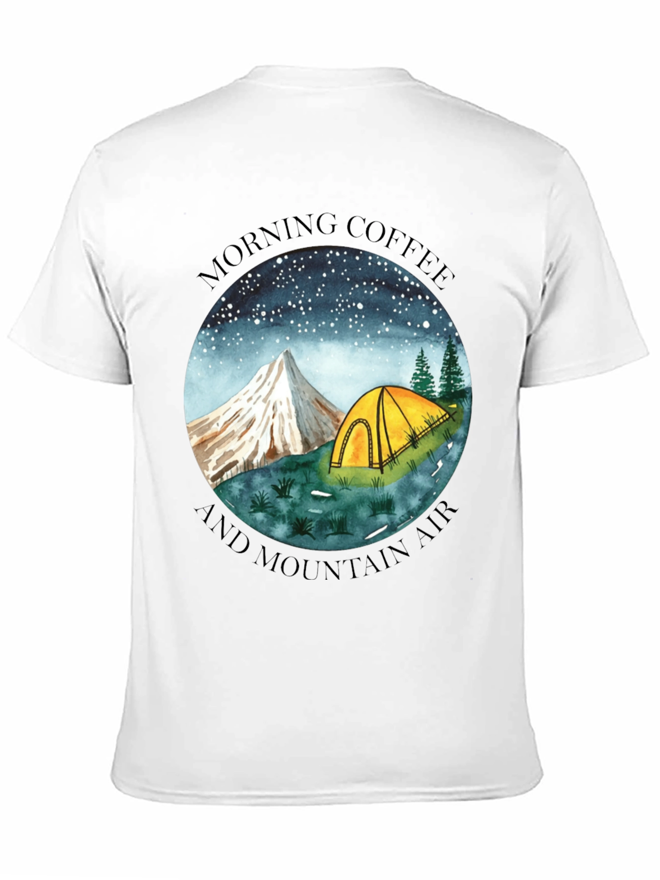 Morning Coffee & Mountain Air Graphic Tee