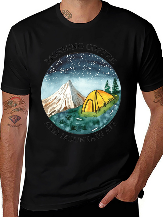 Morning Coffee & Mountain Air Graphic Tee
