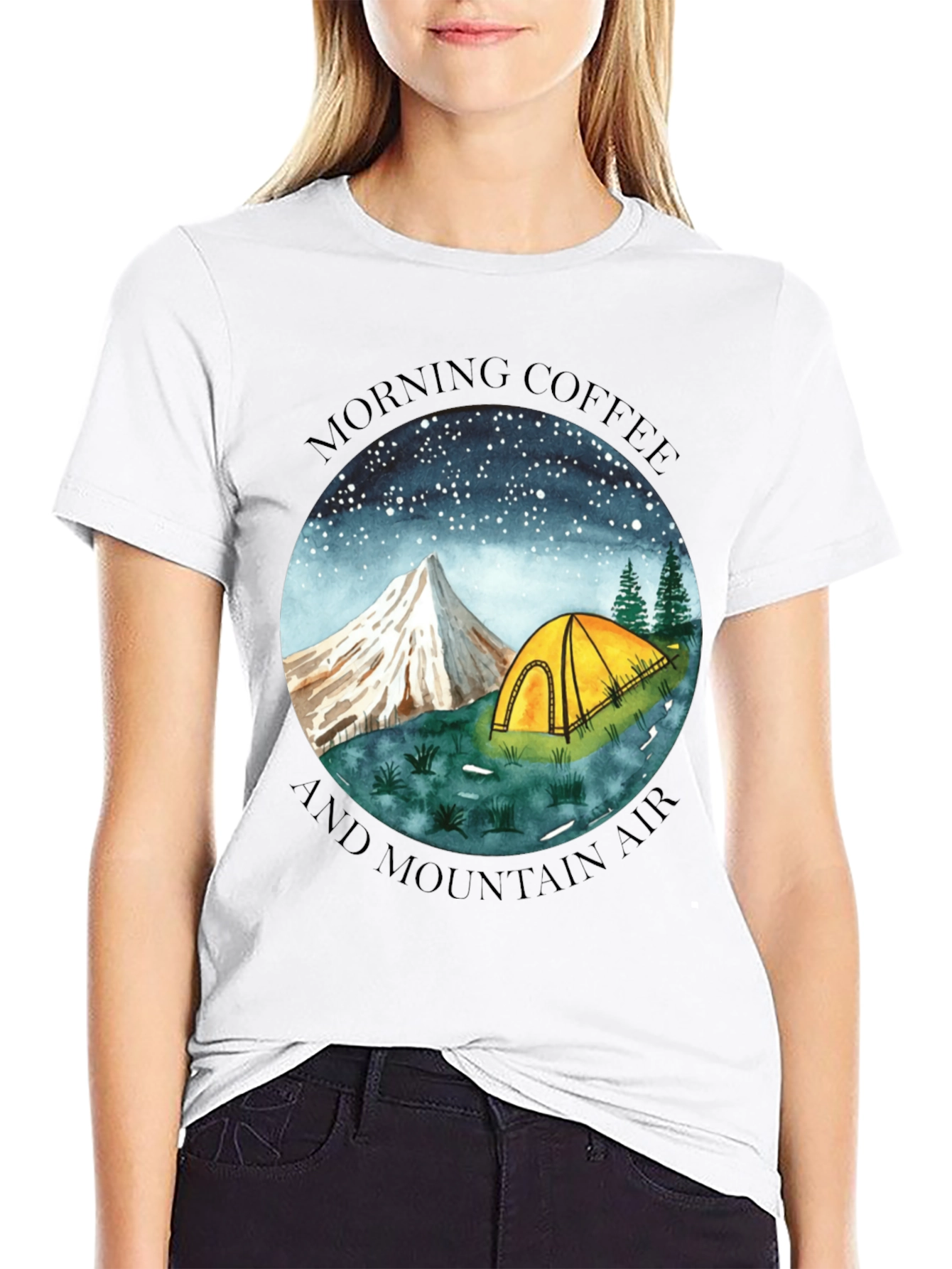 Morning Coffee & Mountain Air Graphic Tee