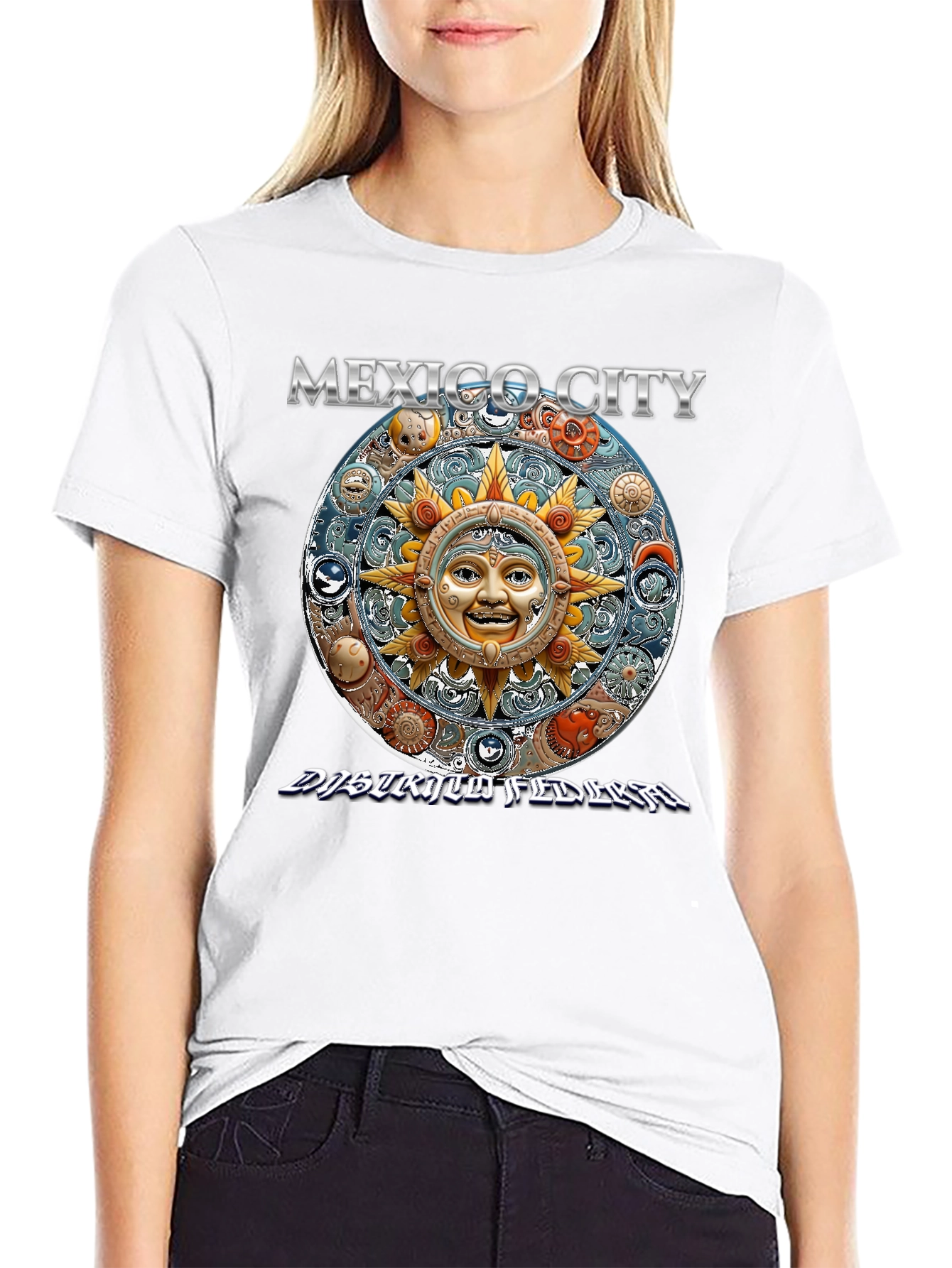 Mexico City Sun Stone Graphic Tee