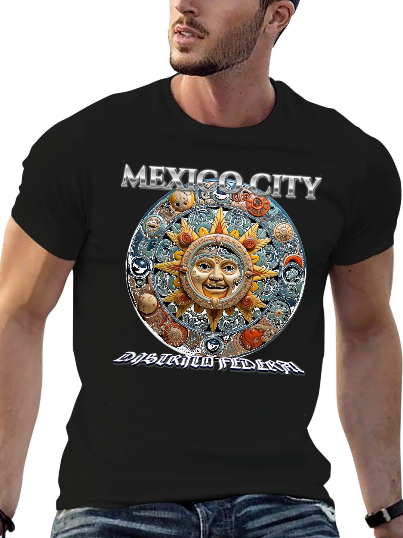 Mexico City Sun Stone Graphic Tee