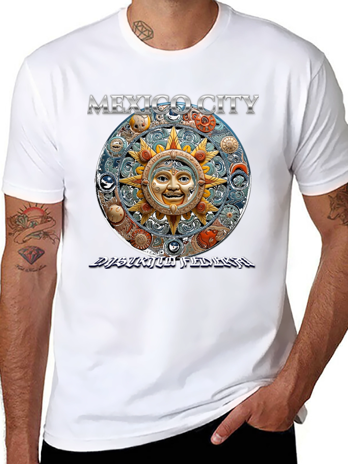 Mexico City Sun Stone Graphic Tee