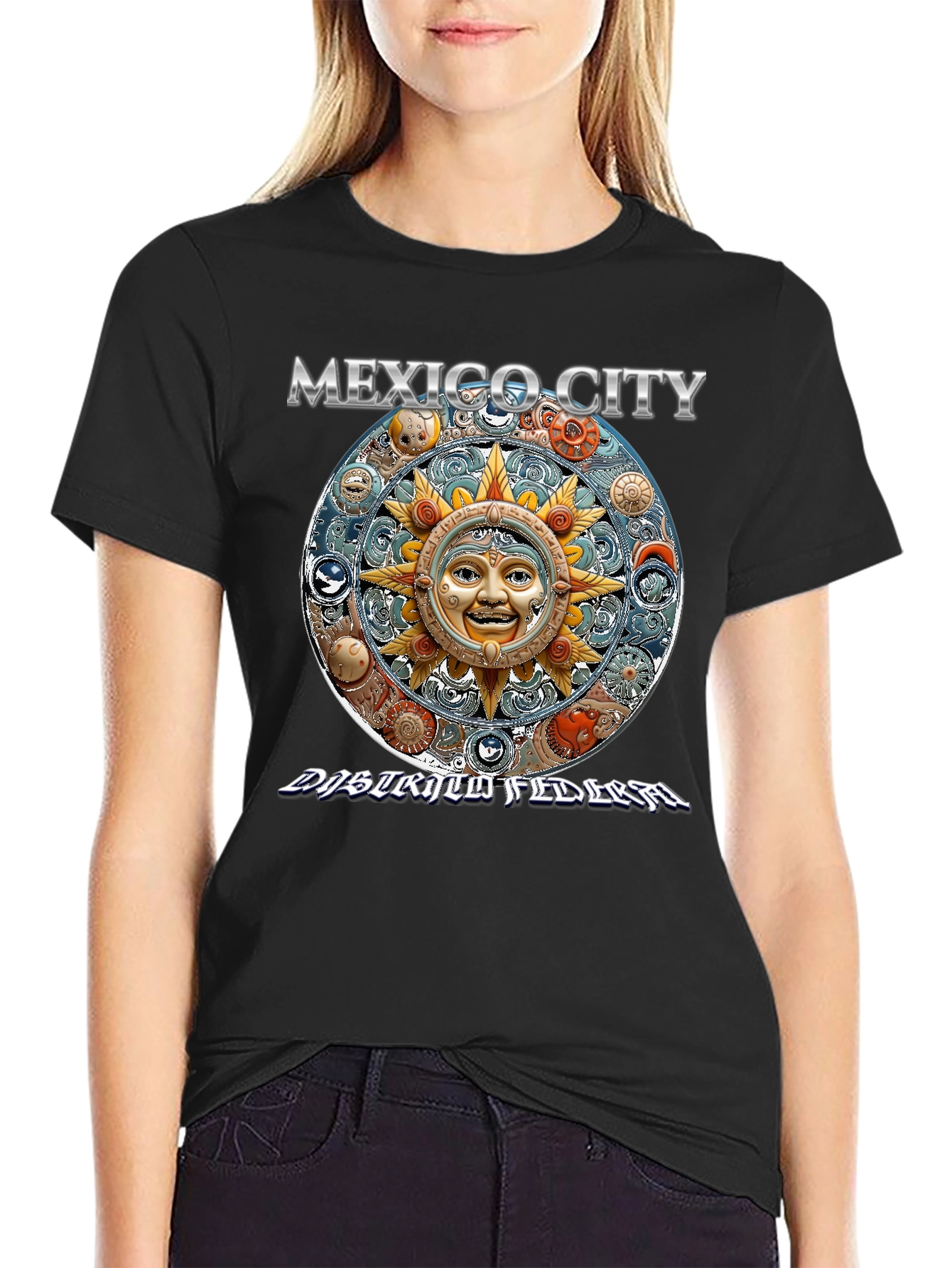 Mexico City Sun Stone Graphic Tee