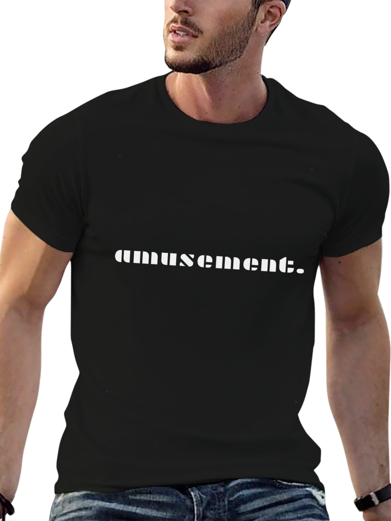 Amusement Black Graphic T-Shirt