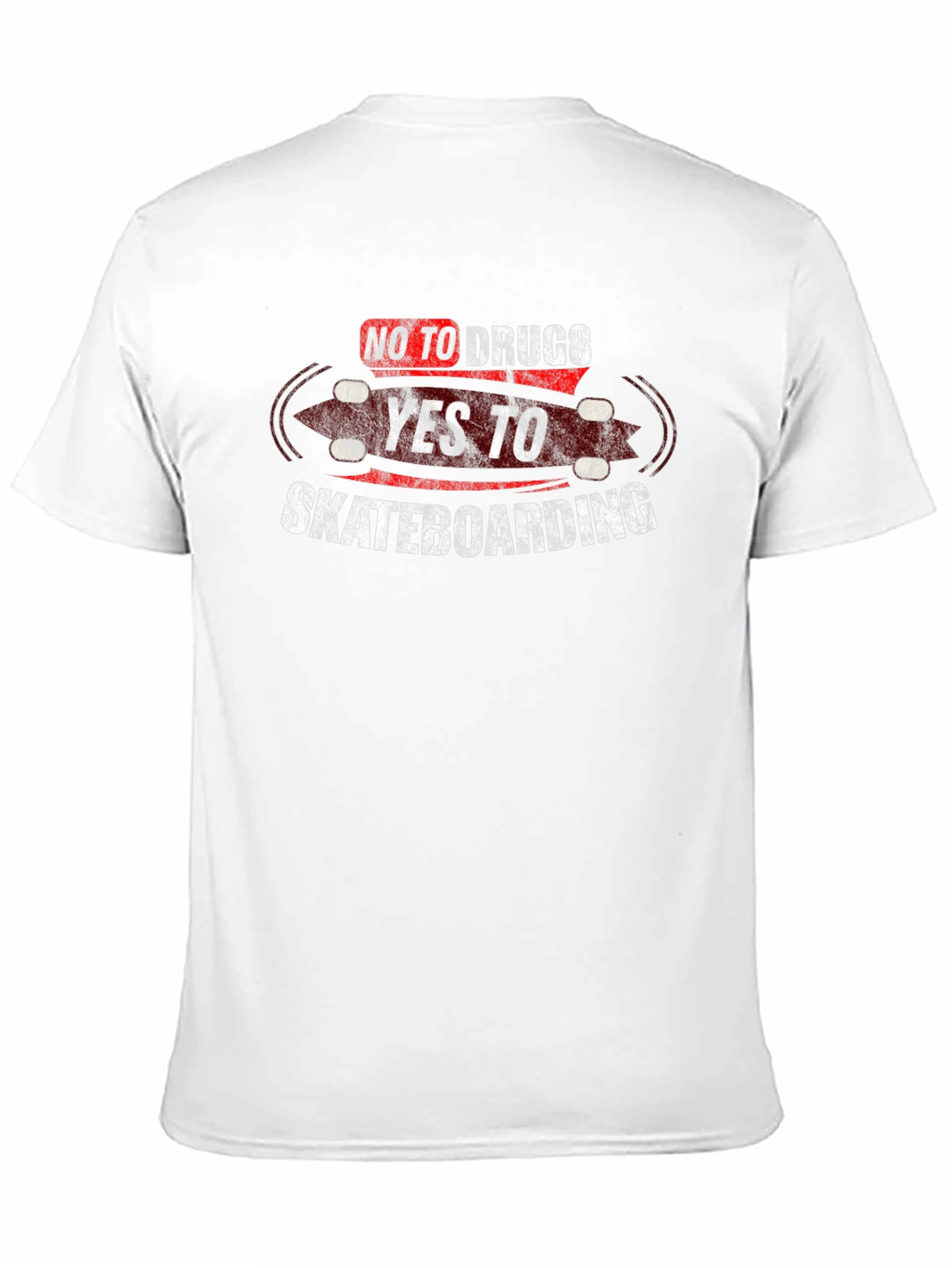 No Drugs Yes Skateboarding Black T-Shirt