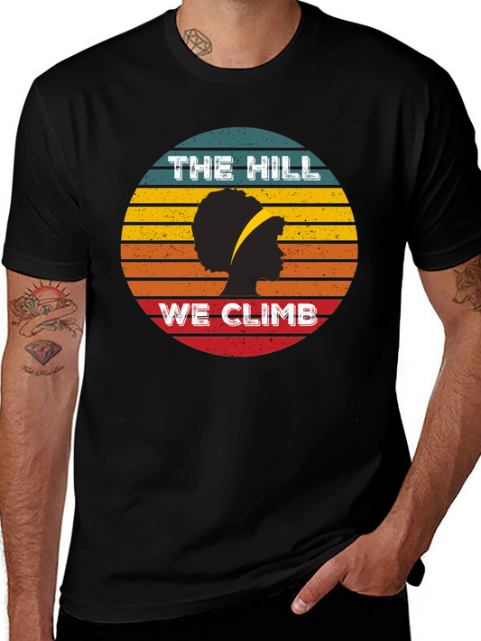 The Hill We Climb T-Shirt - Retro Sunset Design