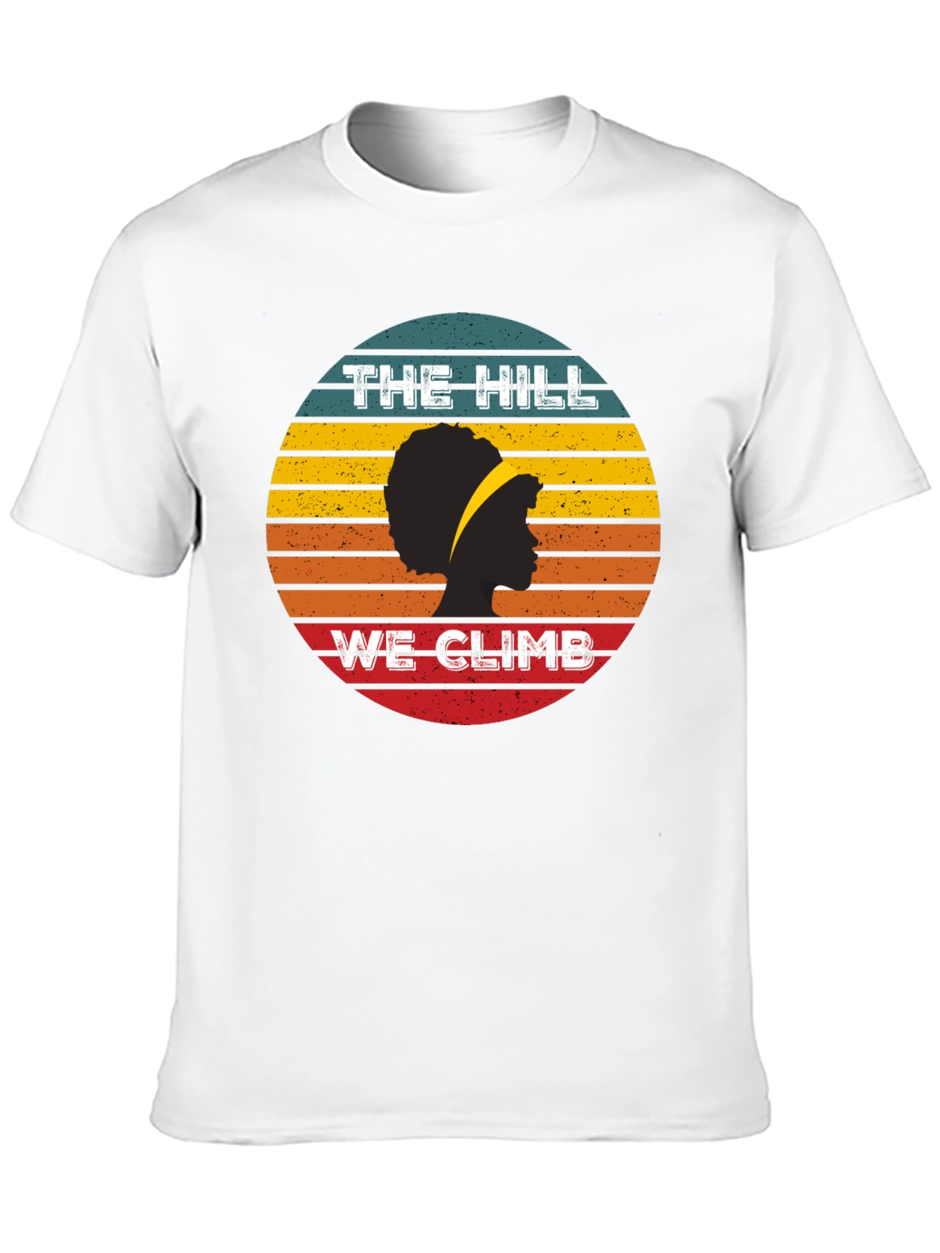 The Hill We Climb T-Shirt - Retro Sunset Design
