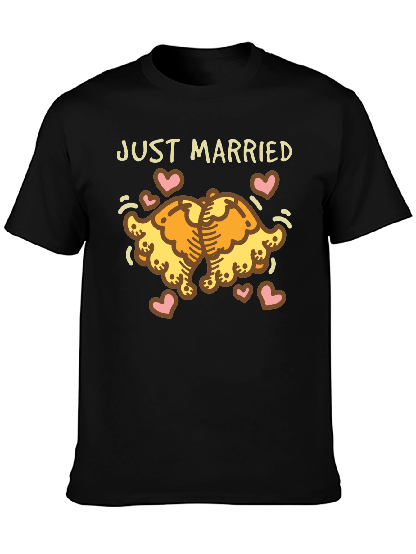 Just Married Cartoon Bear Couple T-Shirt