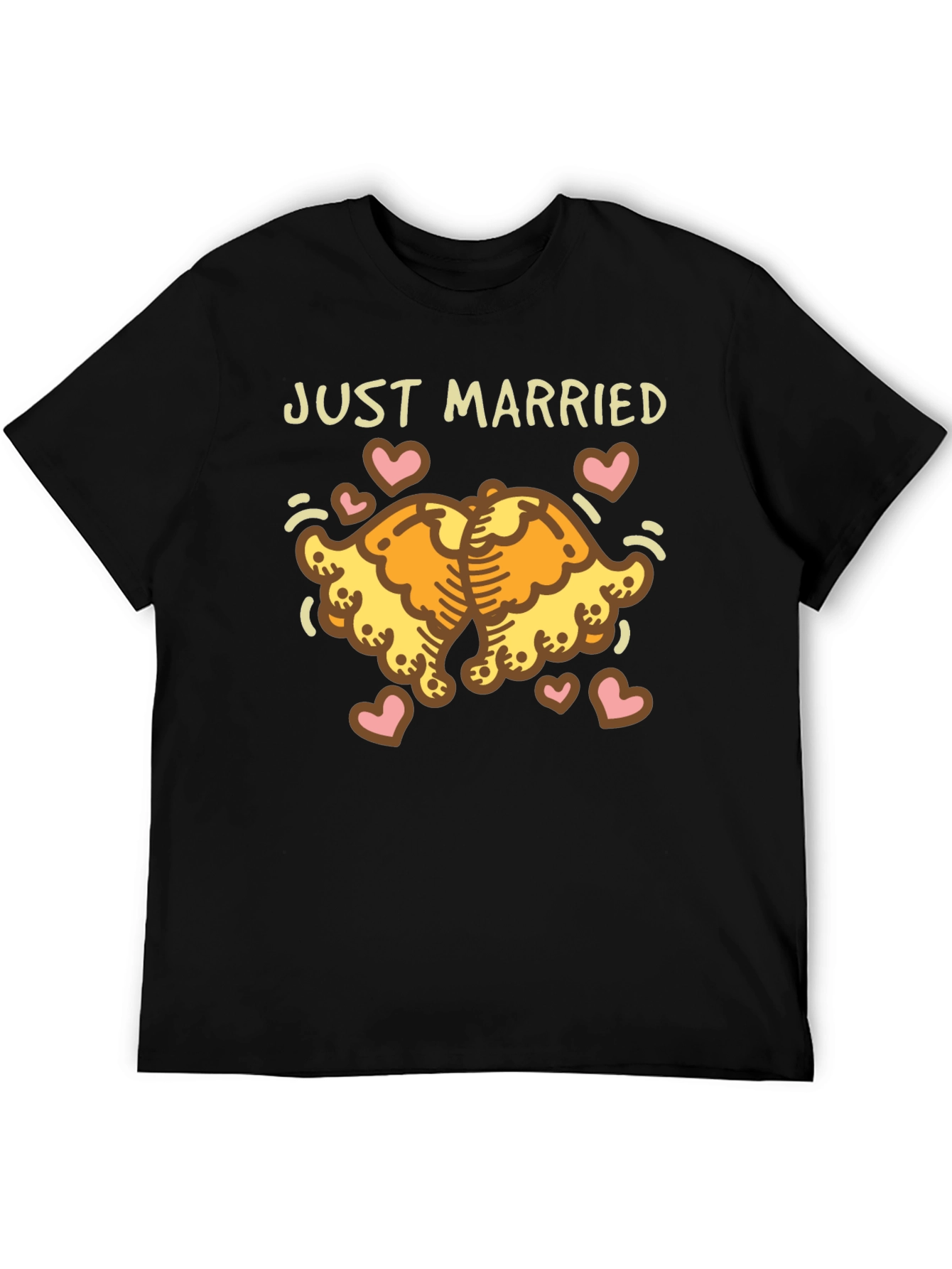 Just Married Cartoon Bear Couple T-Shirt